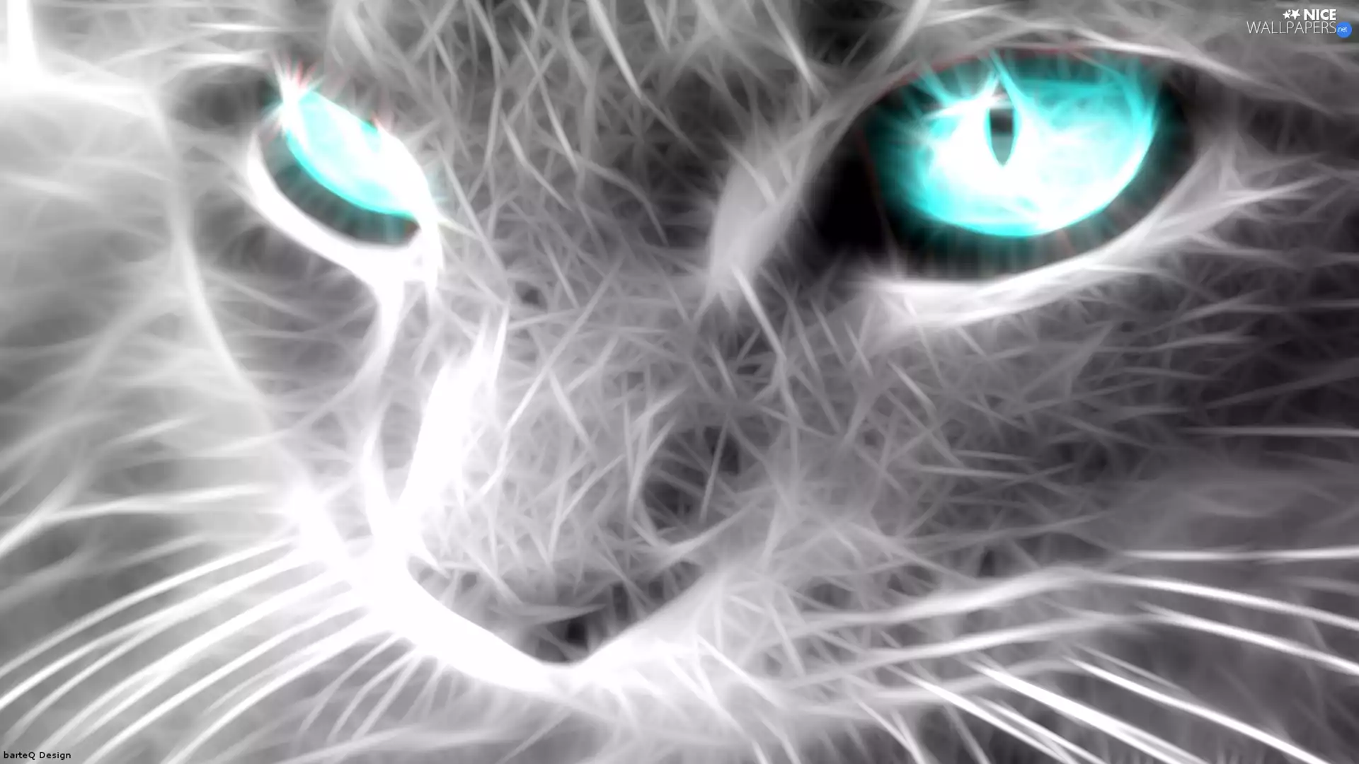 cat, Blue, Eyes, Fractulius