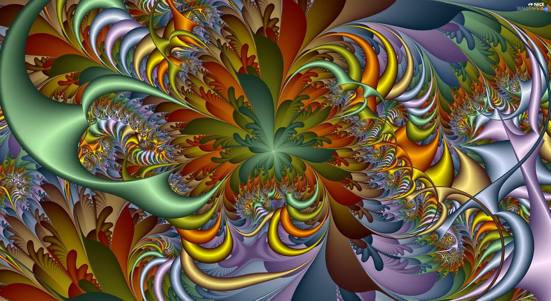 Fraktal, color, Leaf