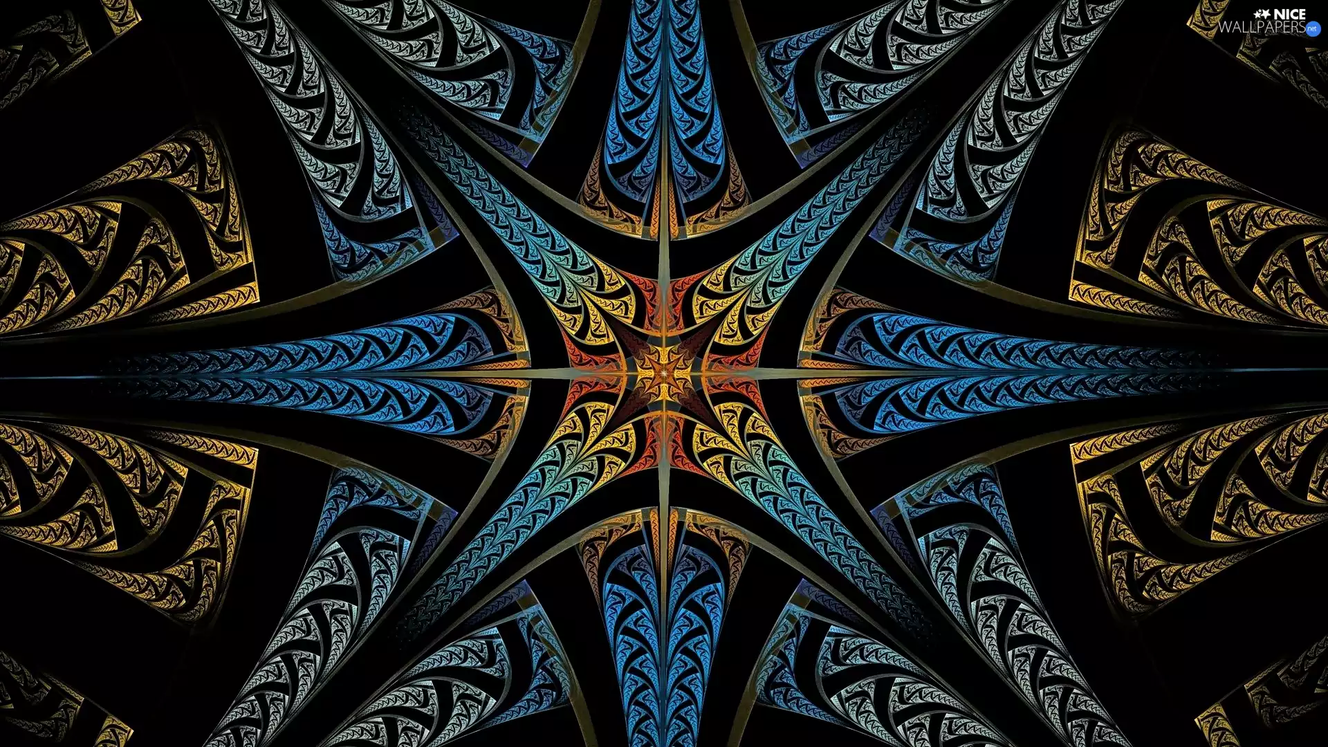 Fraktal, starfish, rays