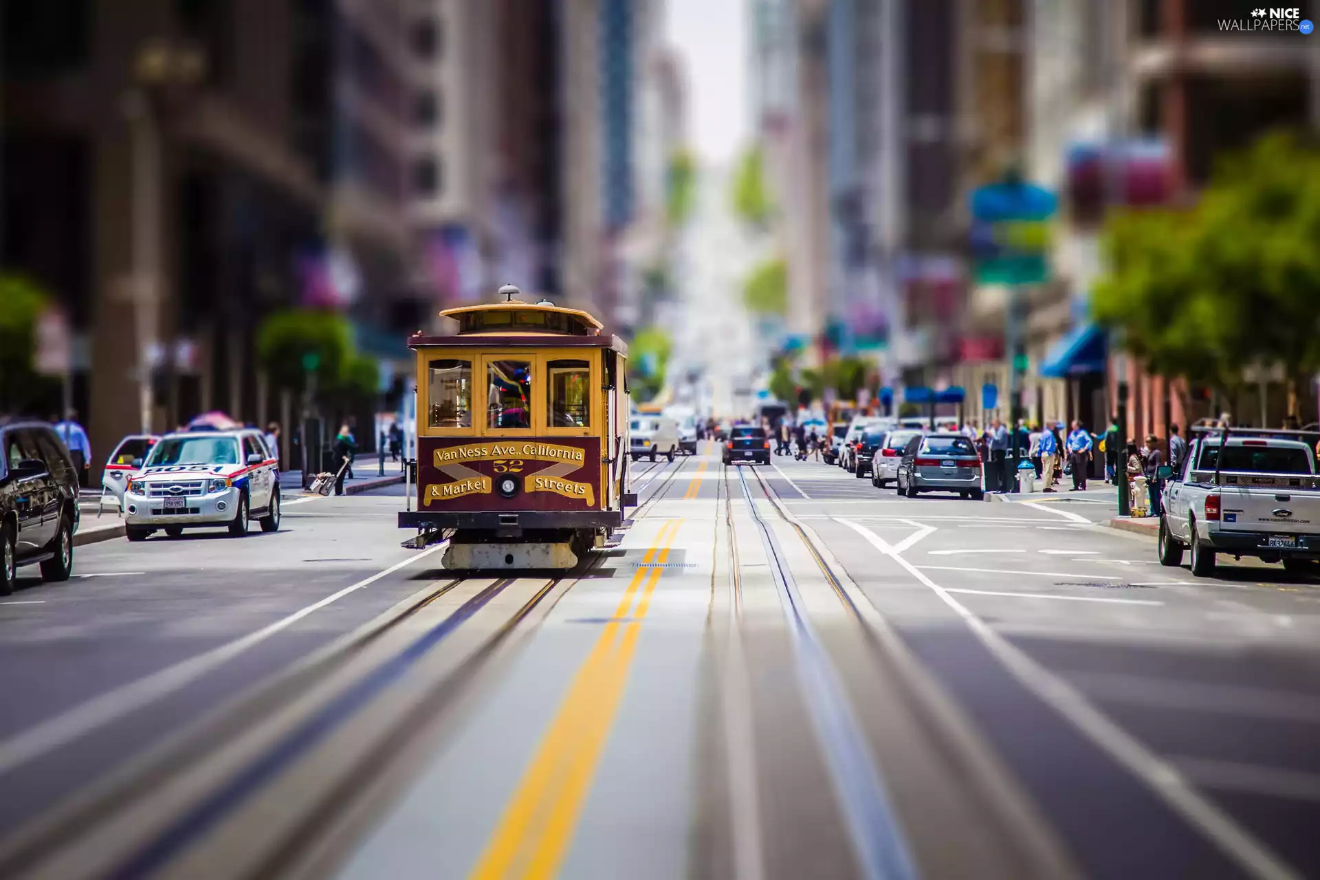 San Francisco, tram, Street, USA