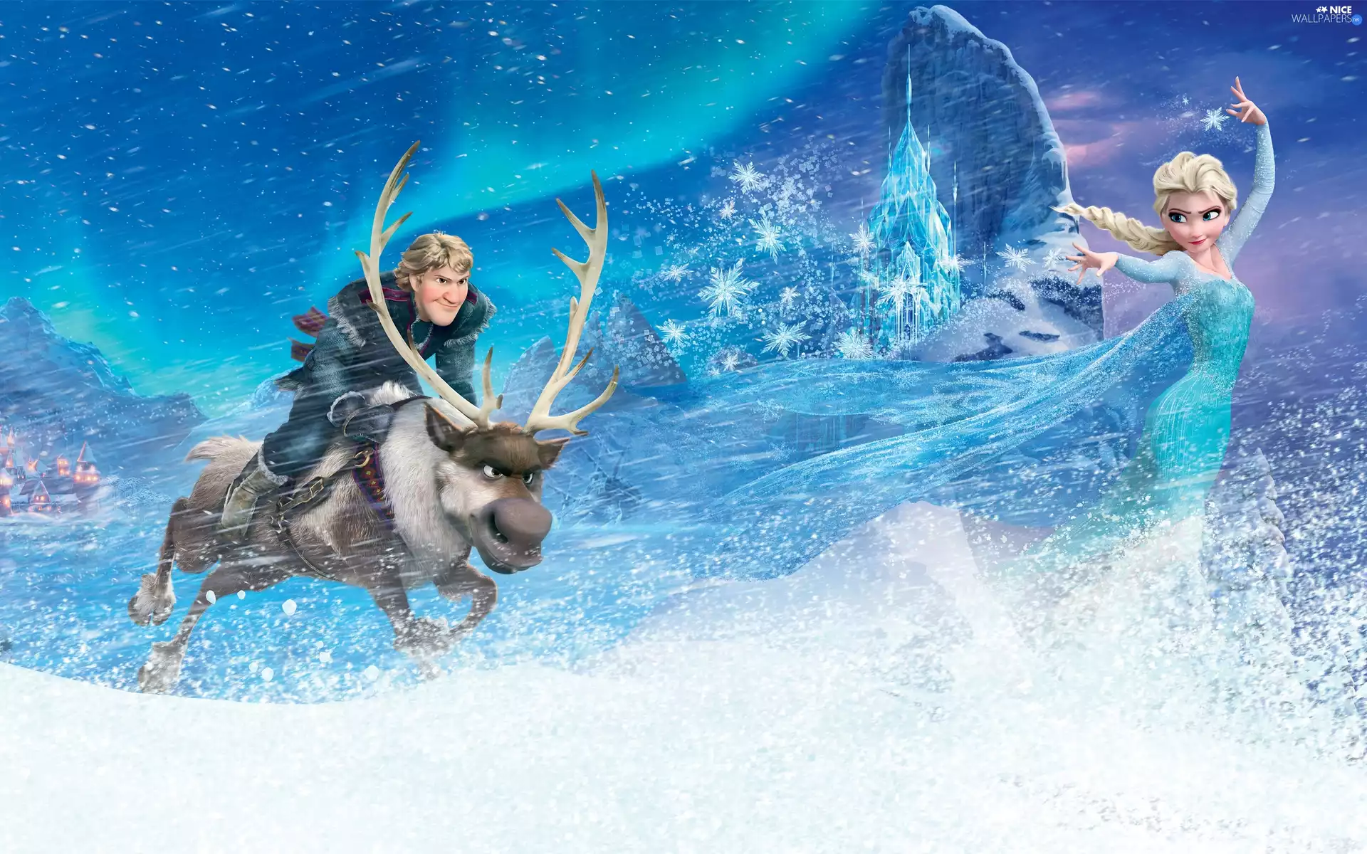 Frozen, winter, Reindeer Sven, snow, Kristoff, Frozen, story, Elsa