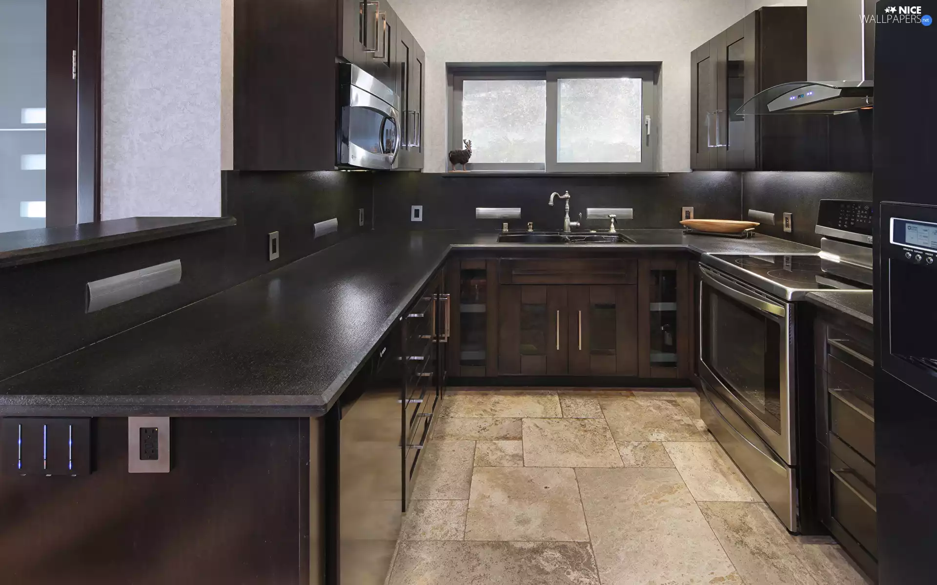 furniture, Kitchen, dark