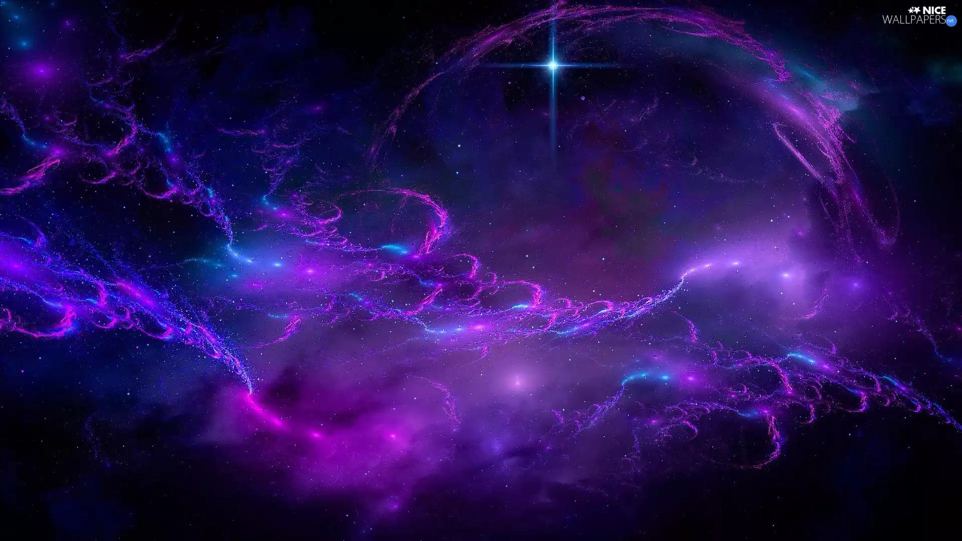 graphics, star, clouds, Galaxies