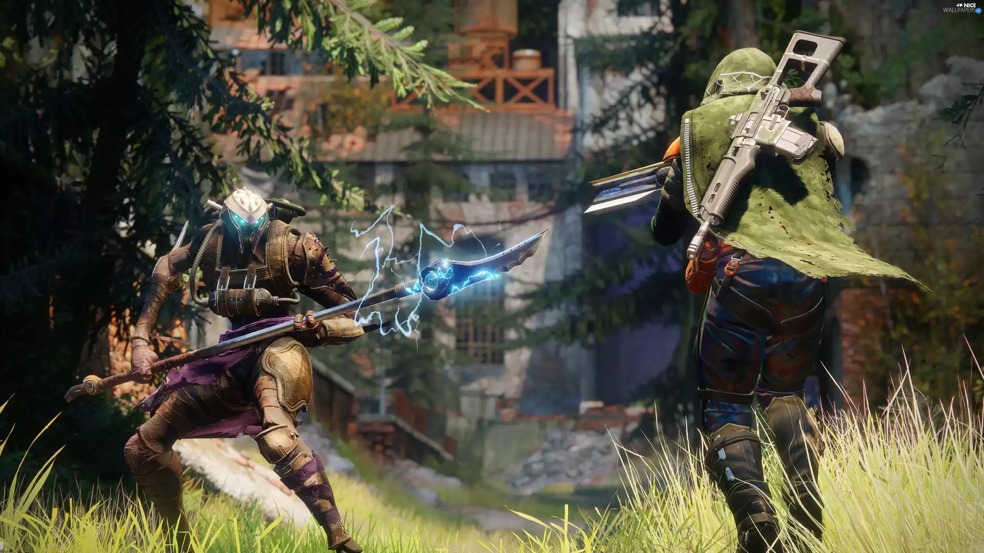 Characters, game, Destiny 2, Fight