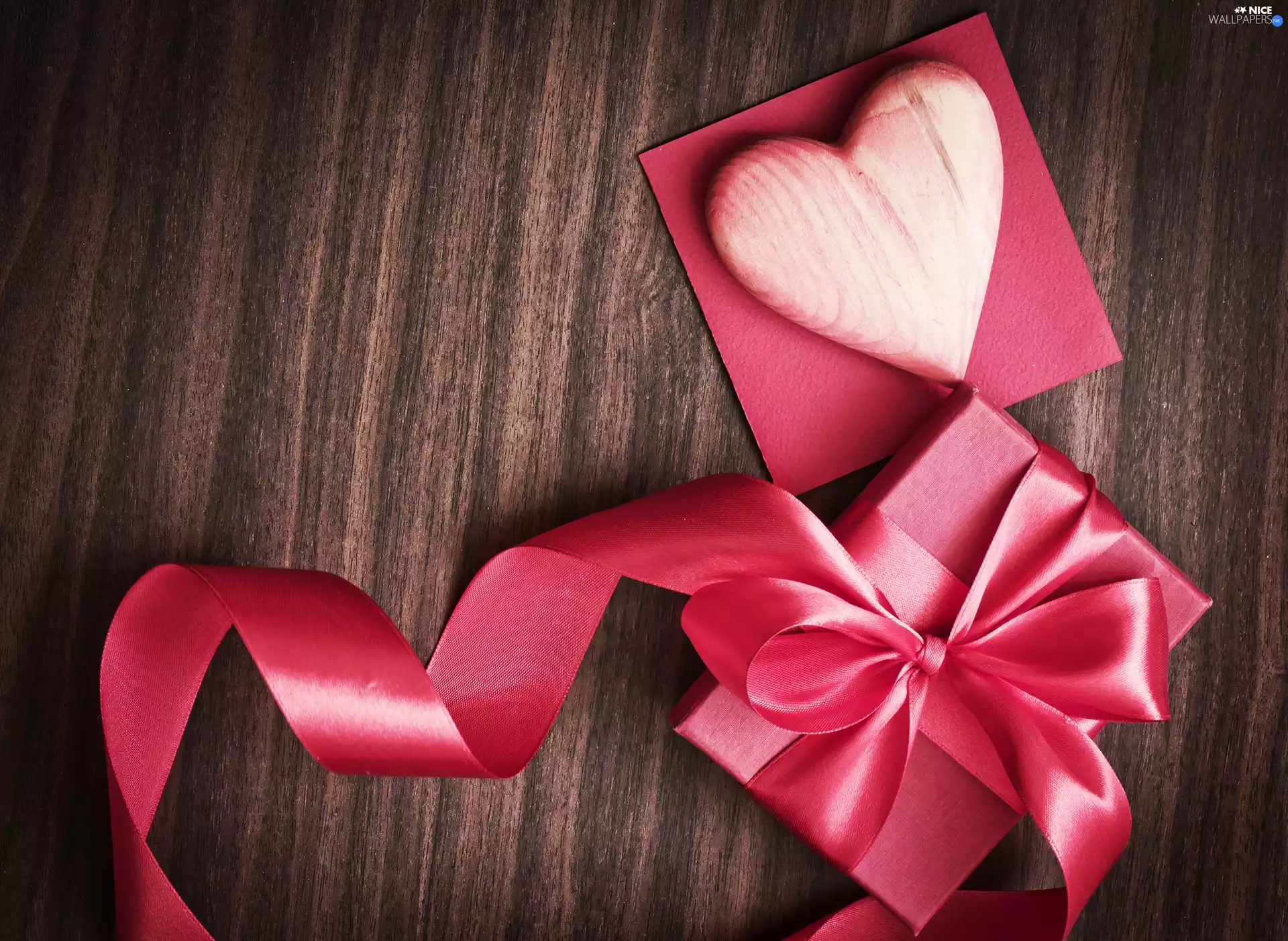 gift, Heart, ribbon
