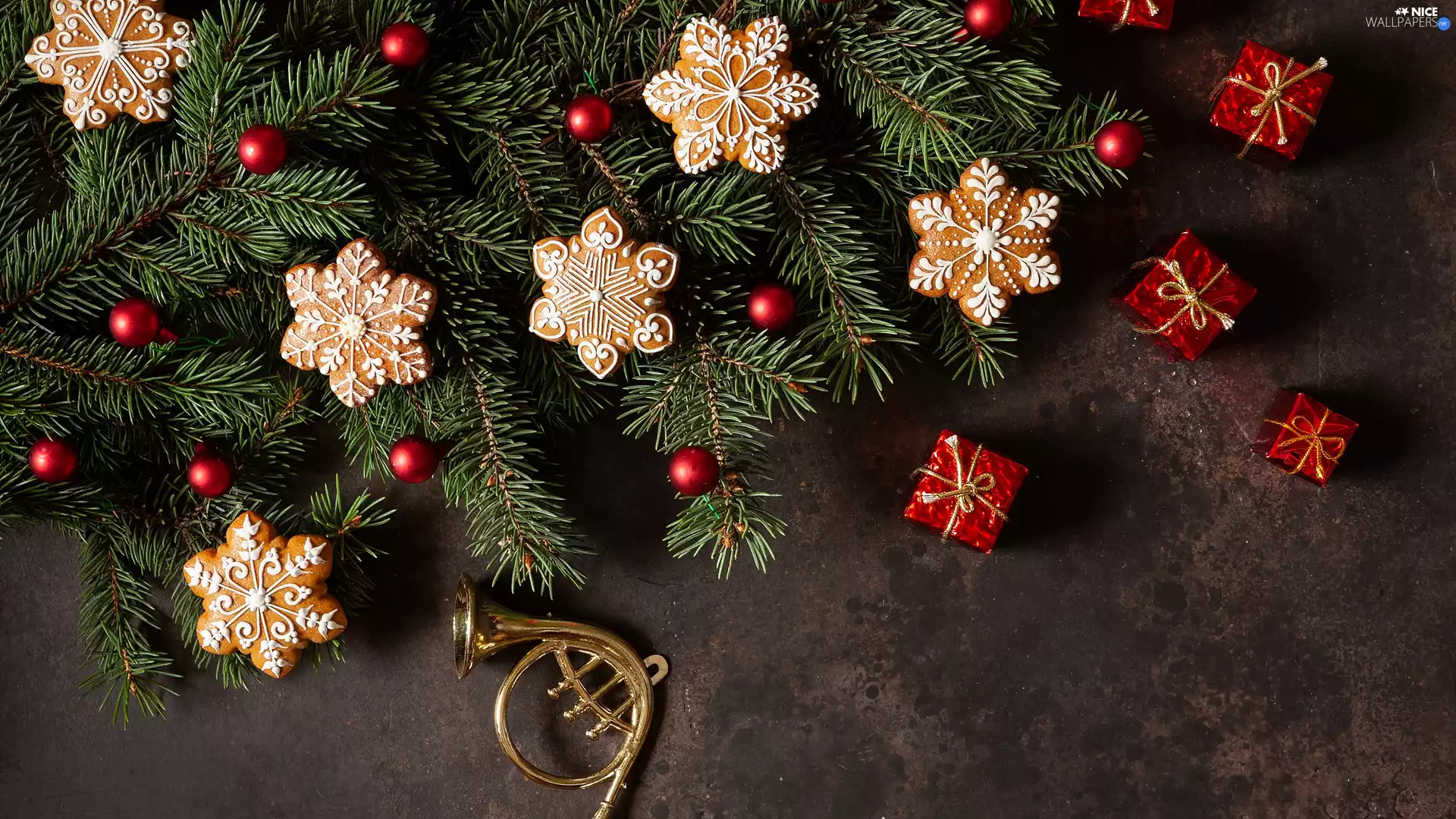 green ones, Cookies, ##, Gingerbread, Christmas, Twigs, gifts