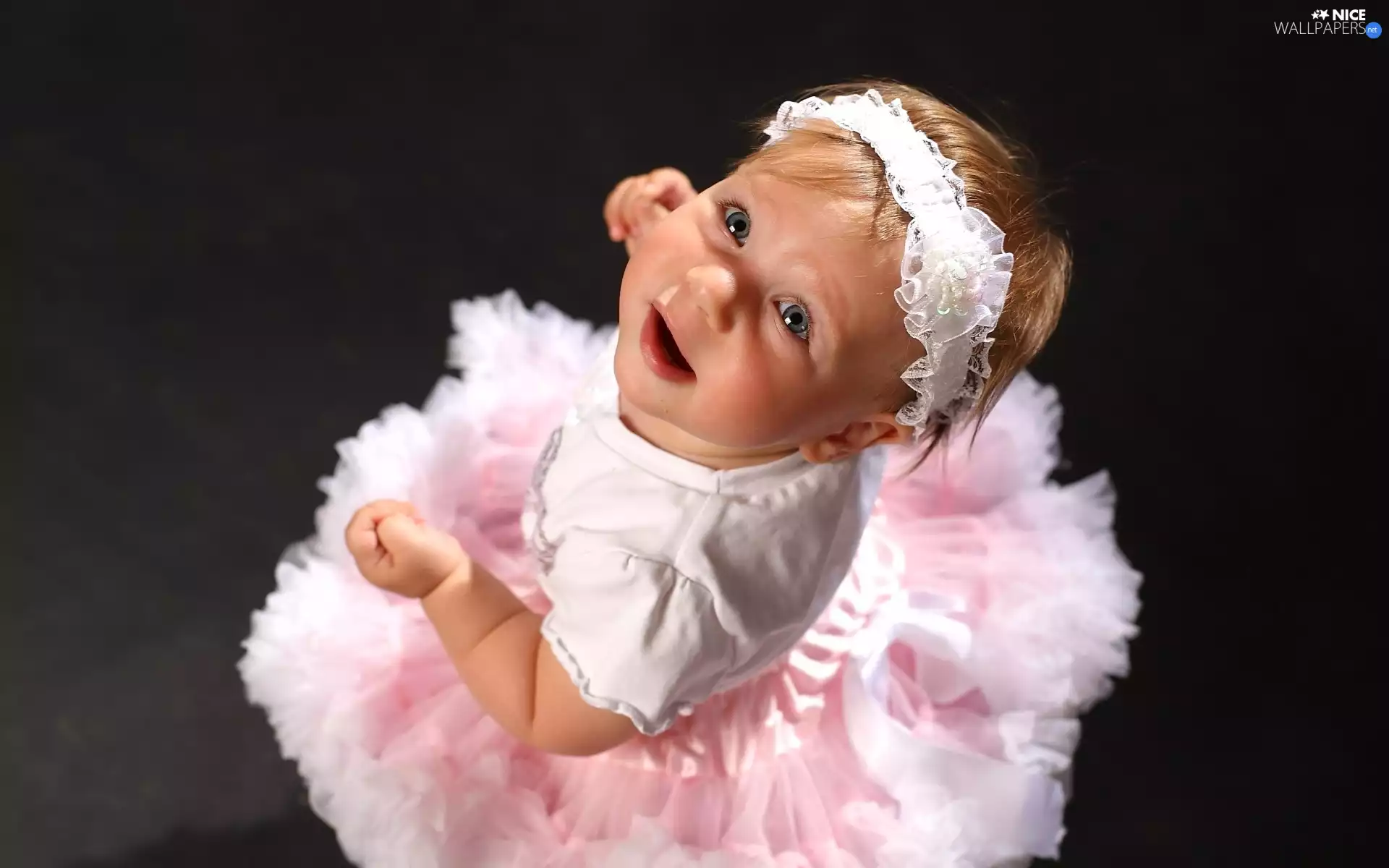 Pink, The dress, girl, Band, smiling