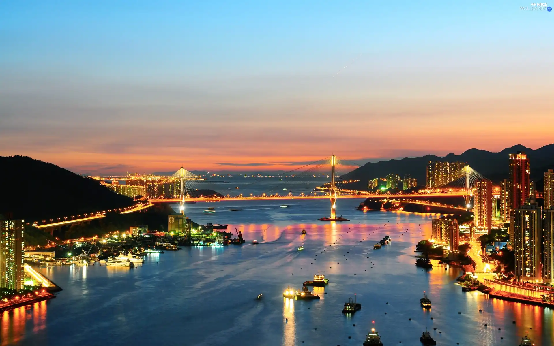 panorama, San Francisco, The Golden Gate Bridge, town