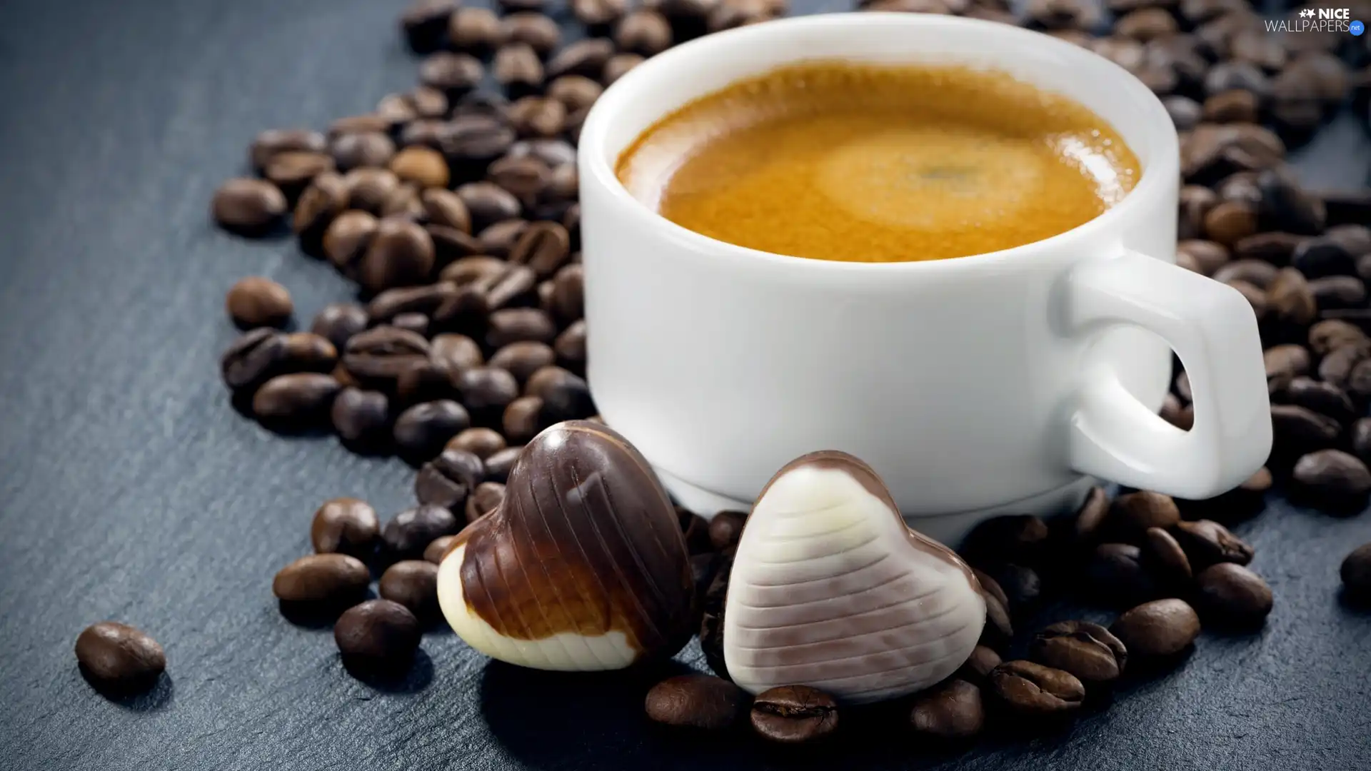 coffee, Chocolates, grains, cup
