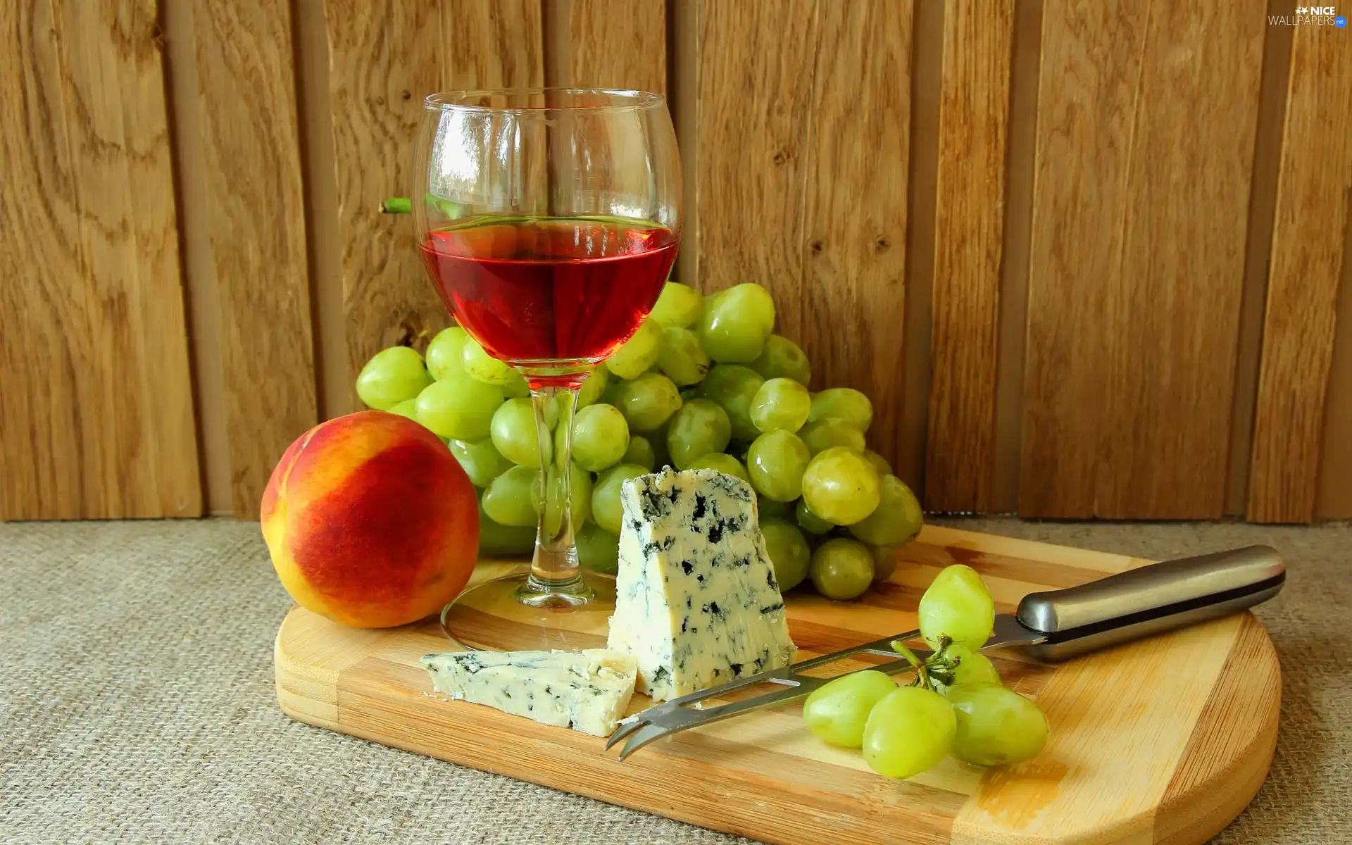 Wine, peach, Grapes, cheese