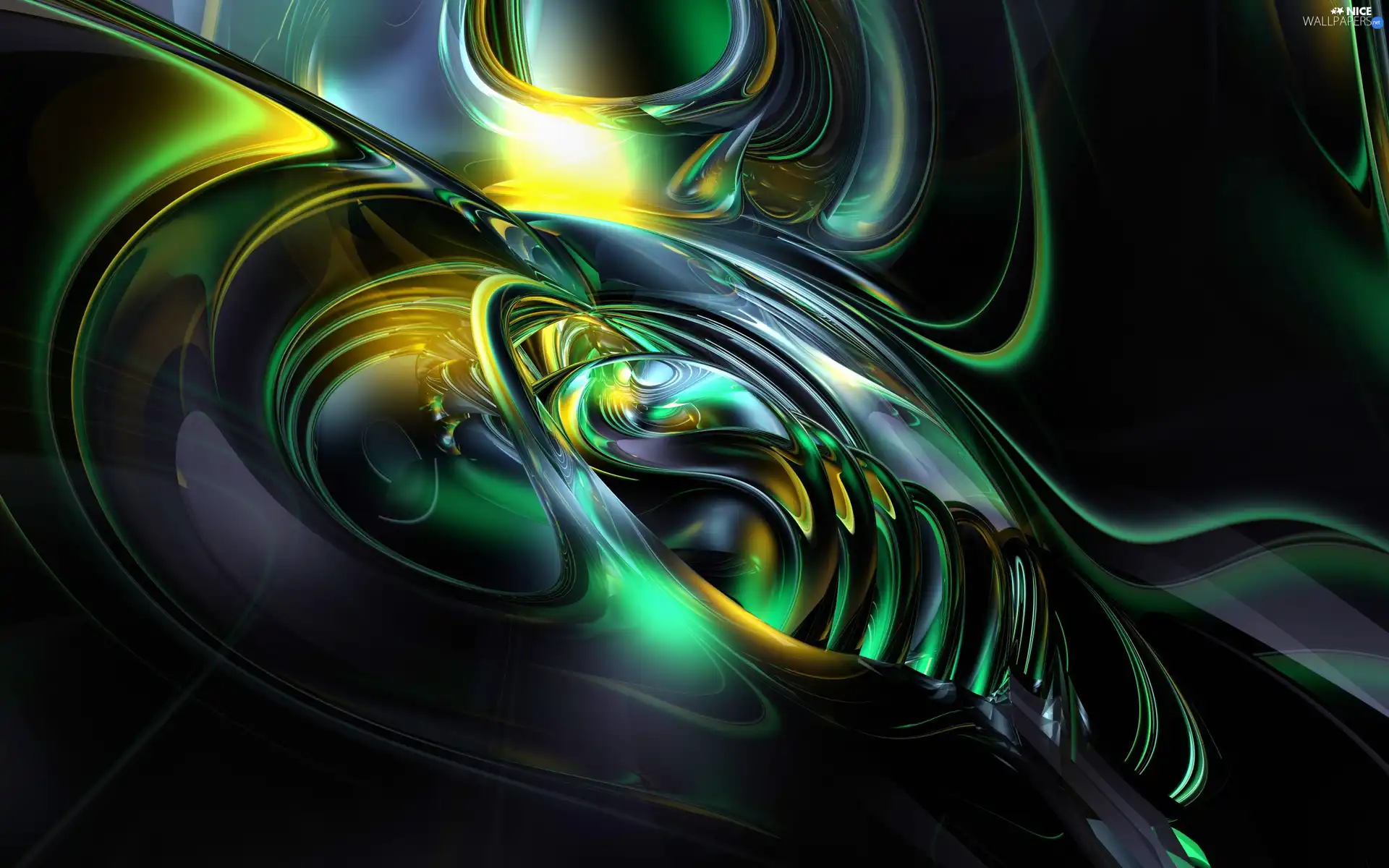 graphics, Green, abstraction