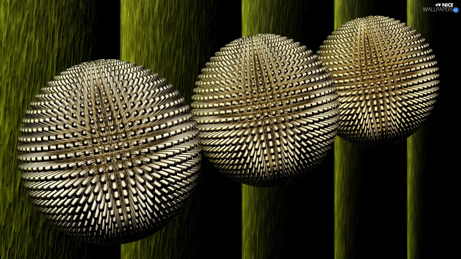 abstraction, Orbs, 3D Graphics, Metallic