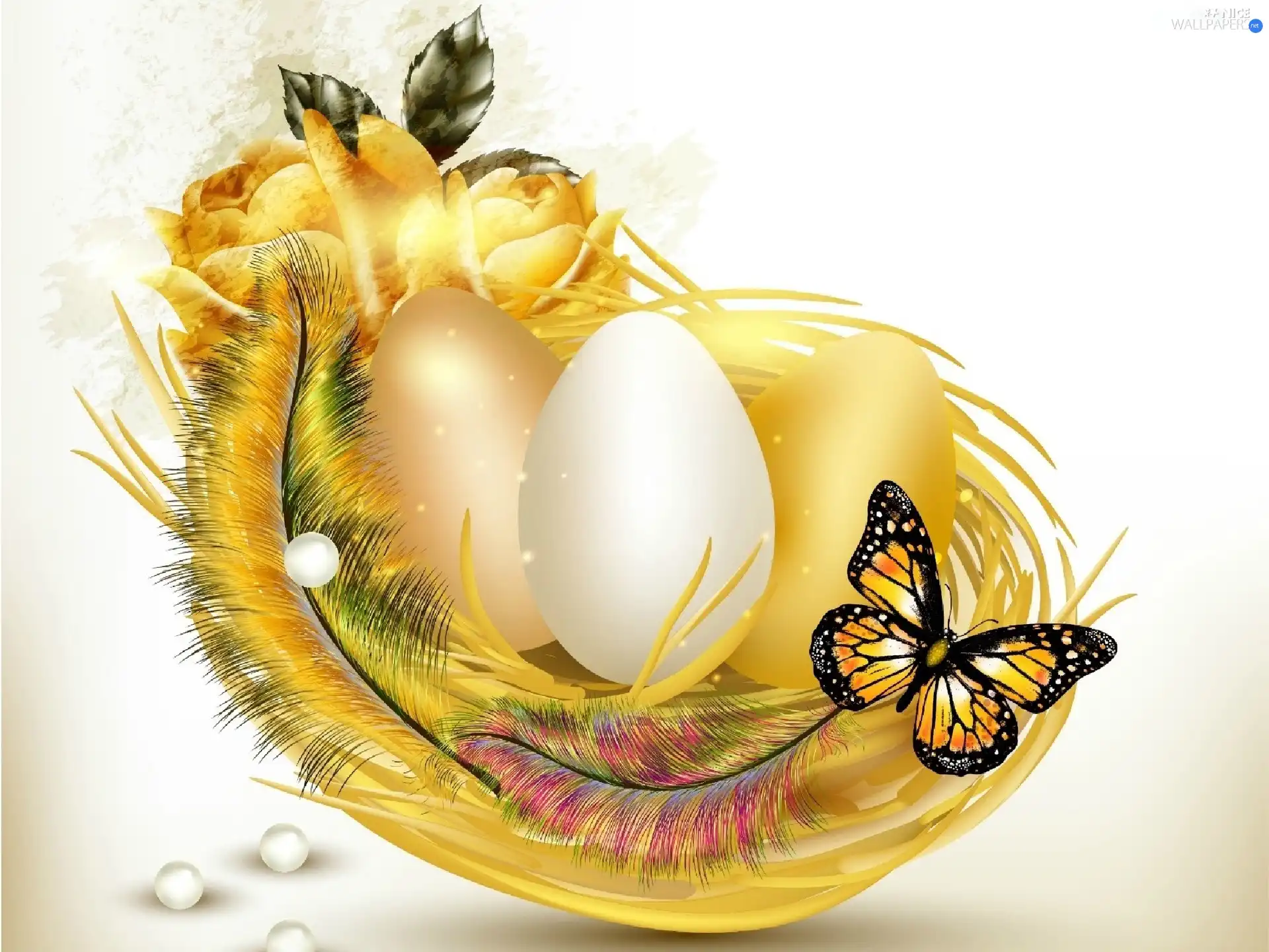 graphics, easter, basket