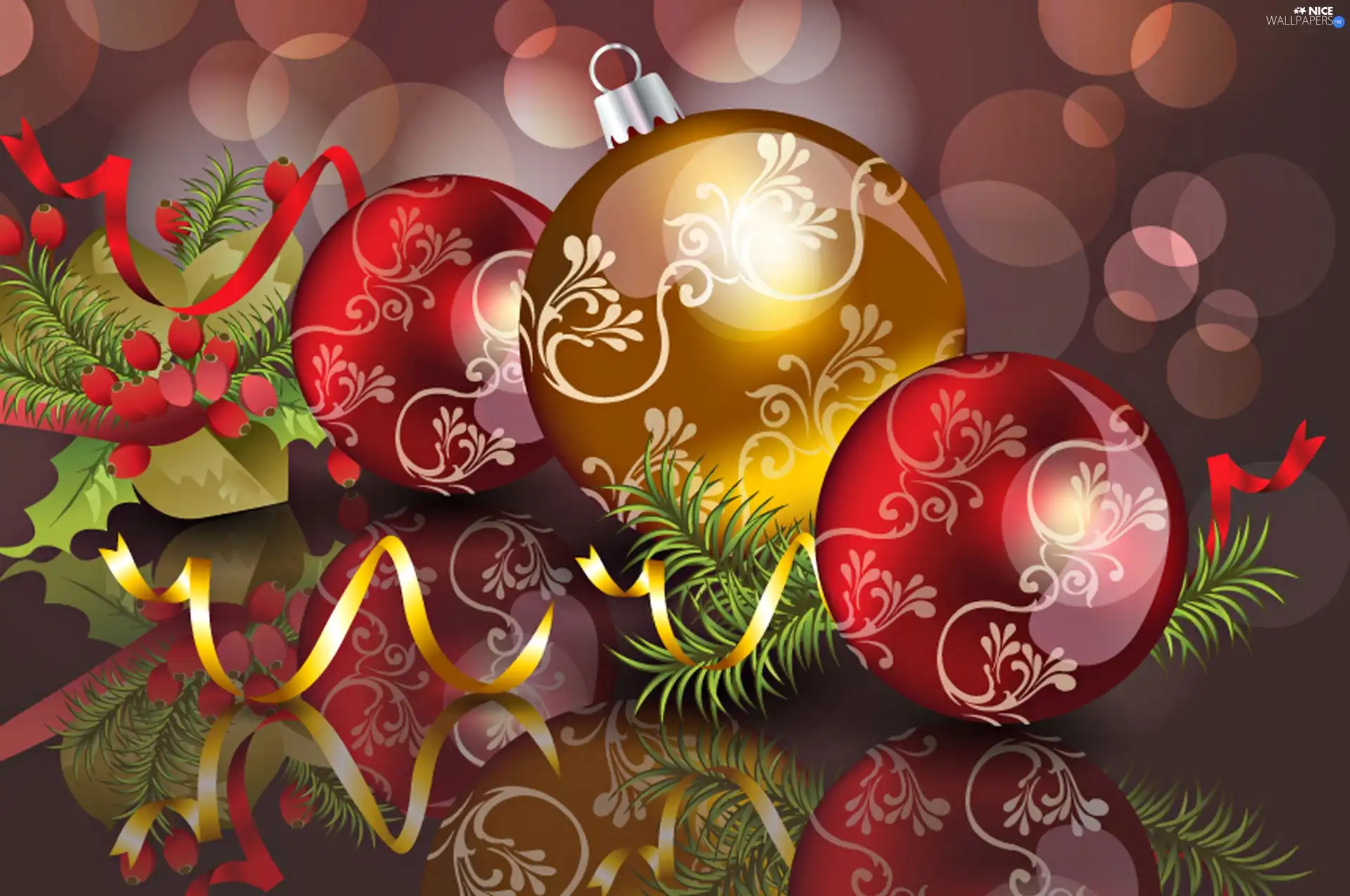 baubles, Christmas, graphics, headdress