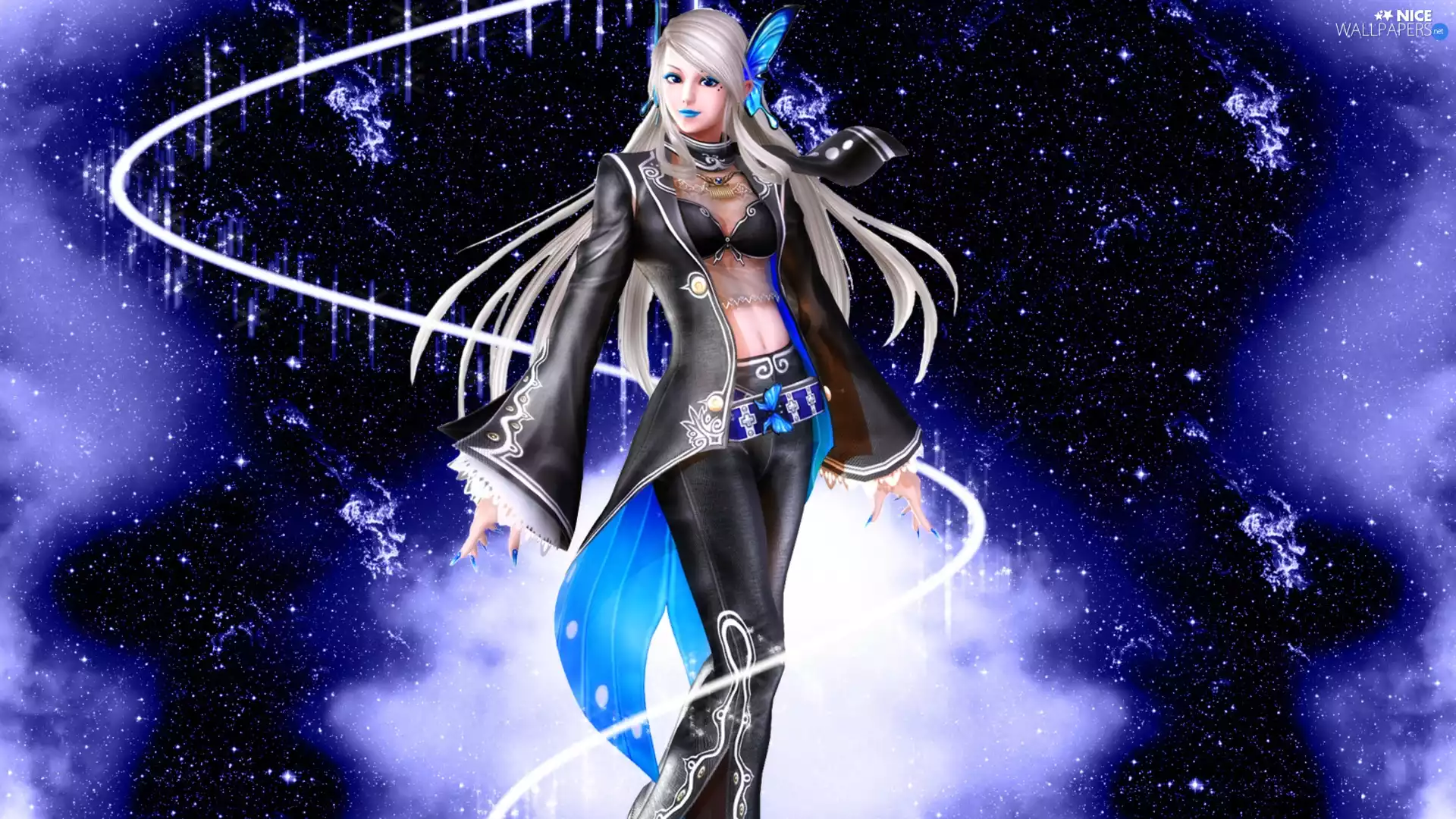 graphics, girl, butterflies