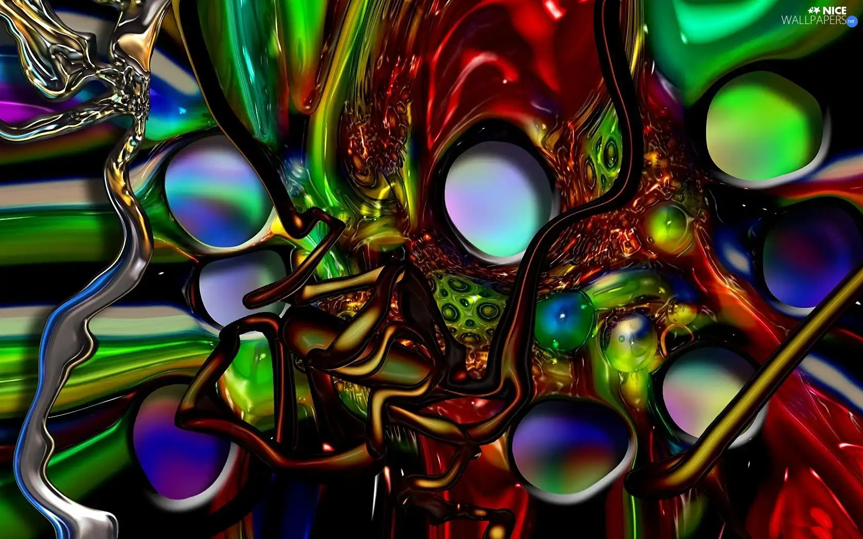 Coloured, abstraction, graphics, plasma