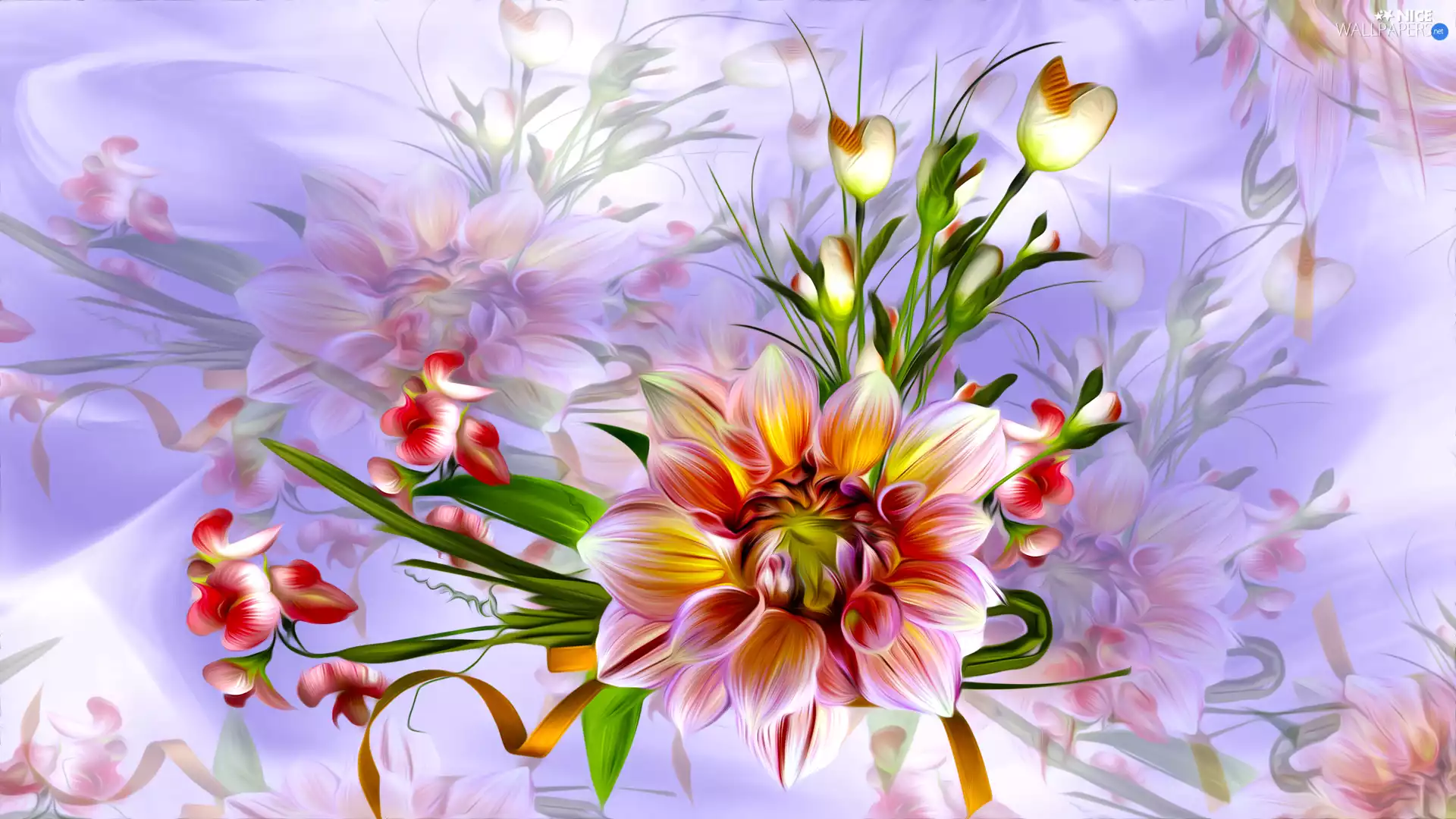 graphics, Flowers, Dalia