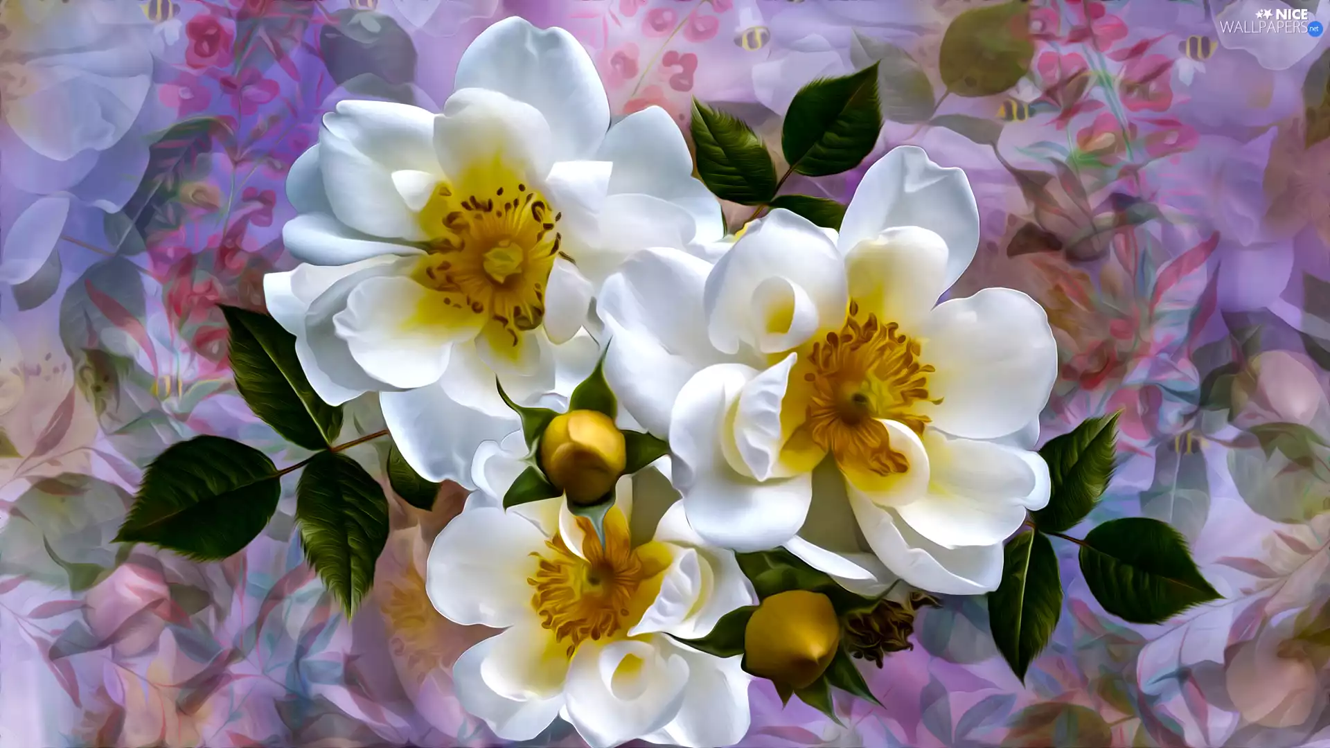 donuts, graphics, Flowers, Briar, developed