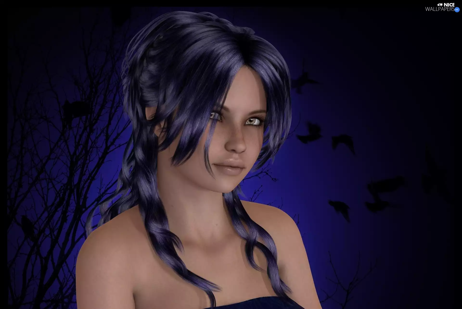 graphics, girl, portrait