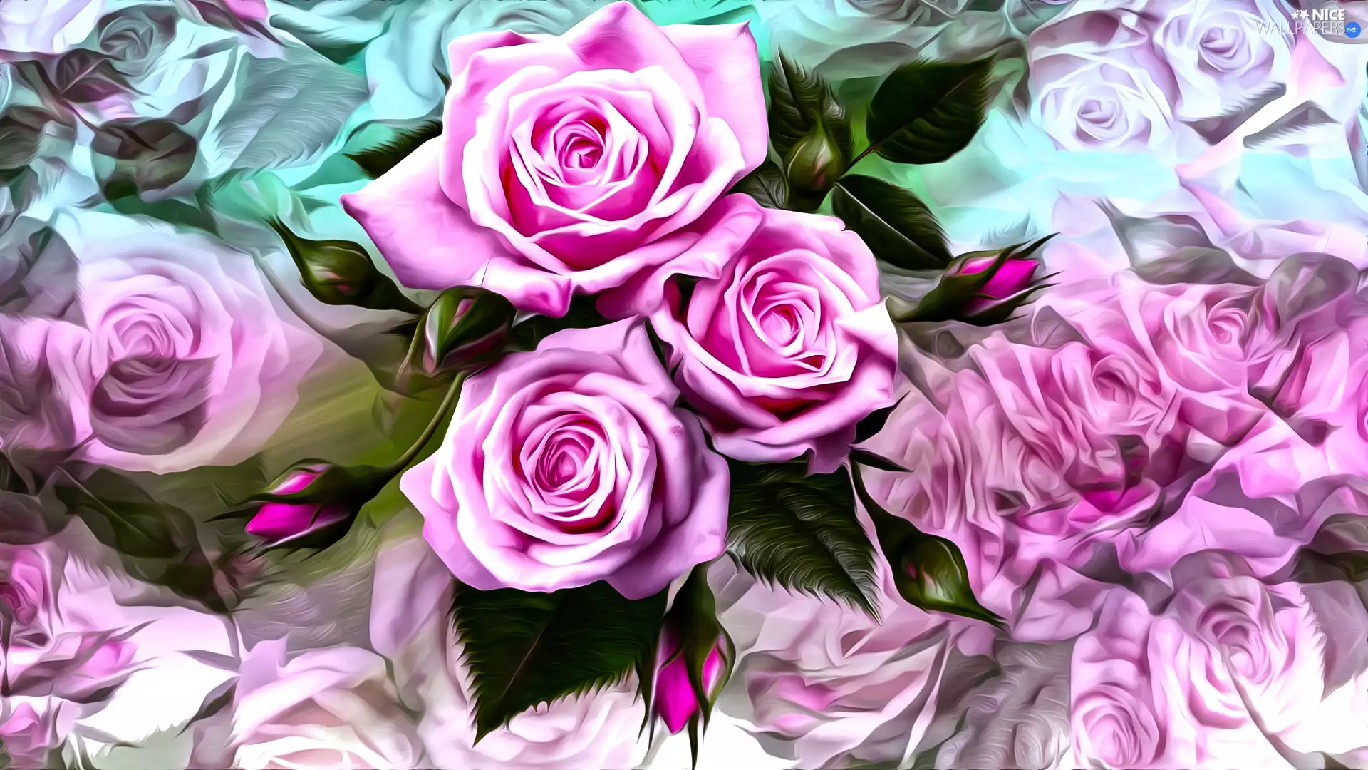 graphics, Flowers, roses