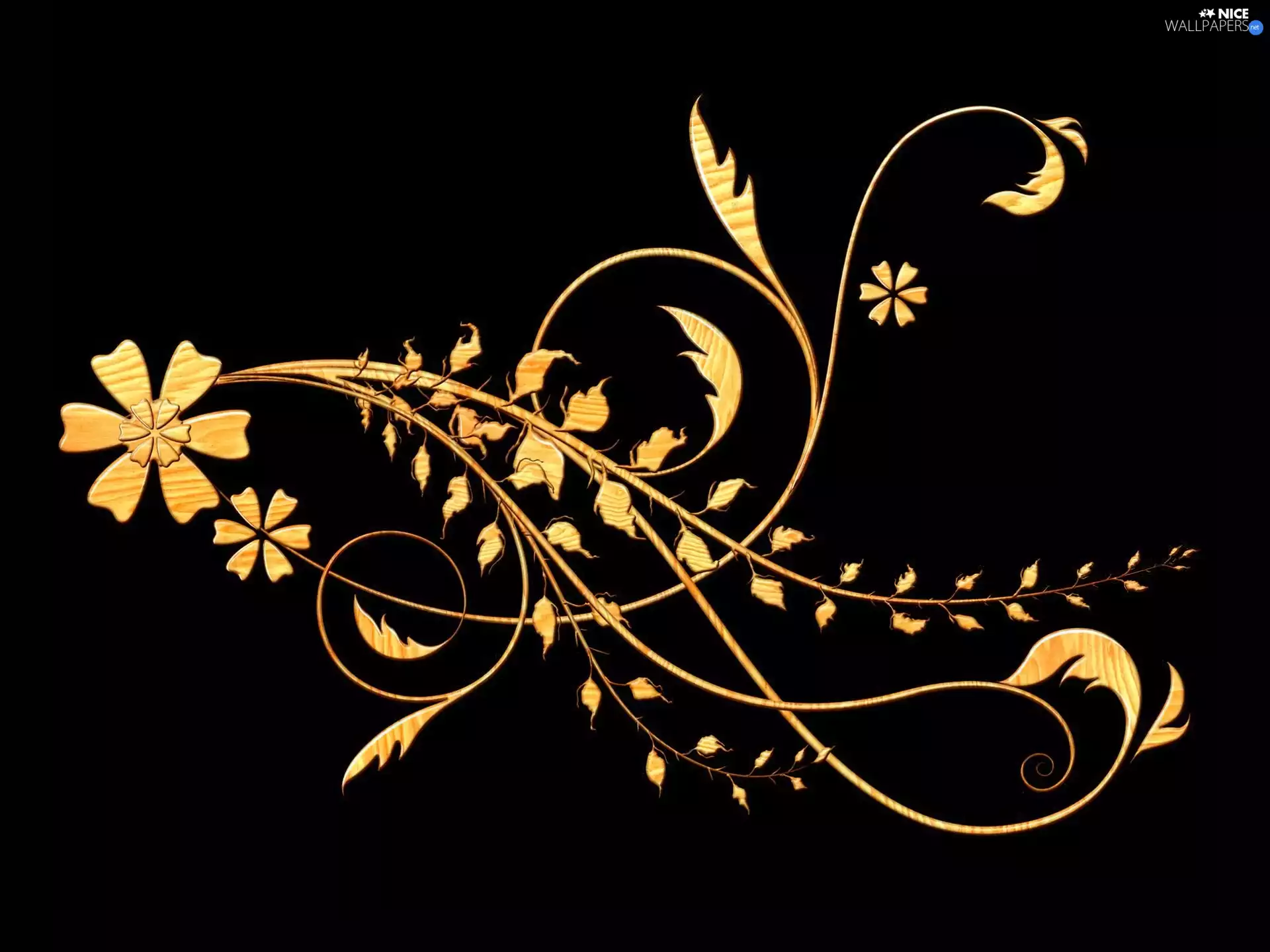 graphics, Flowers, Twigs