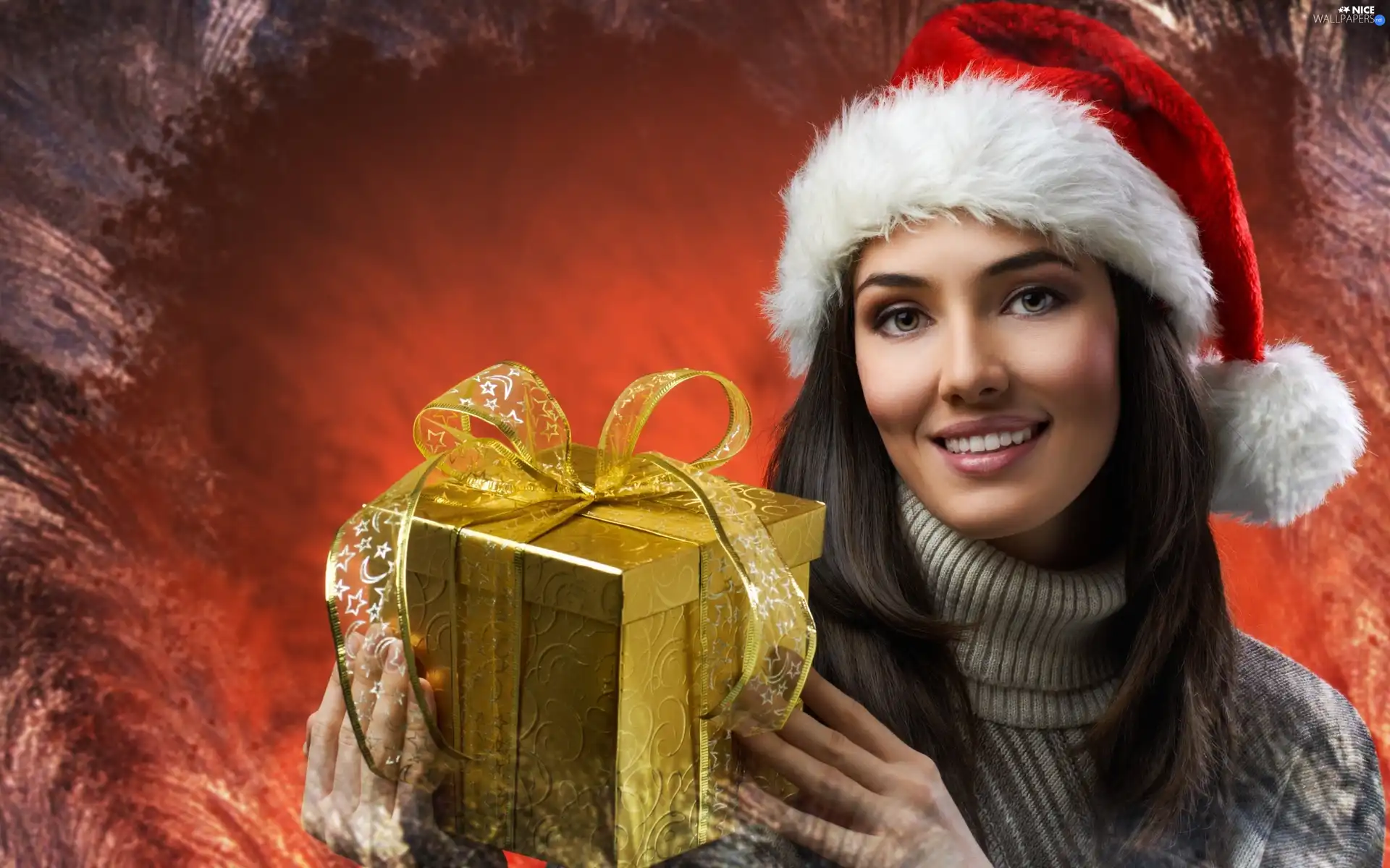 Women, Hat, Nicholas, Present