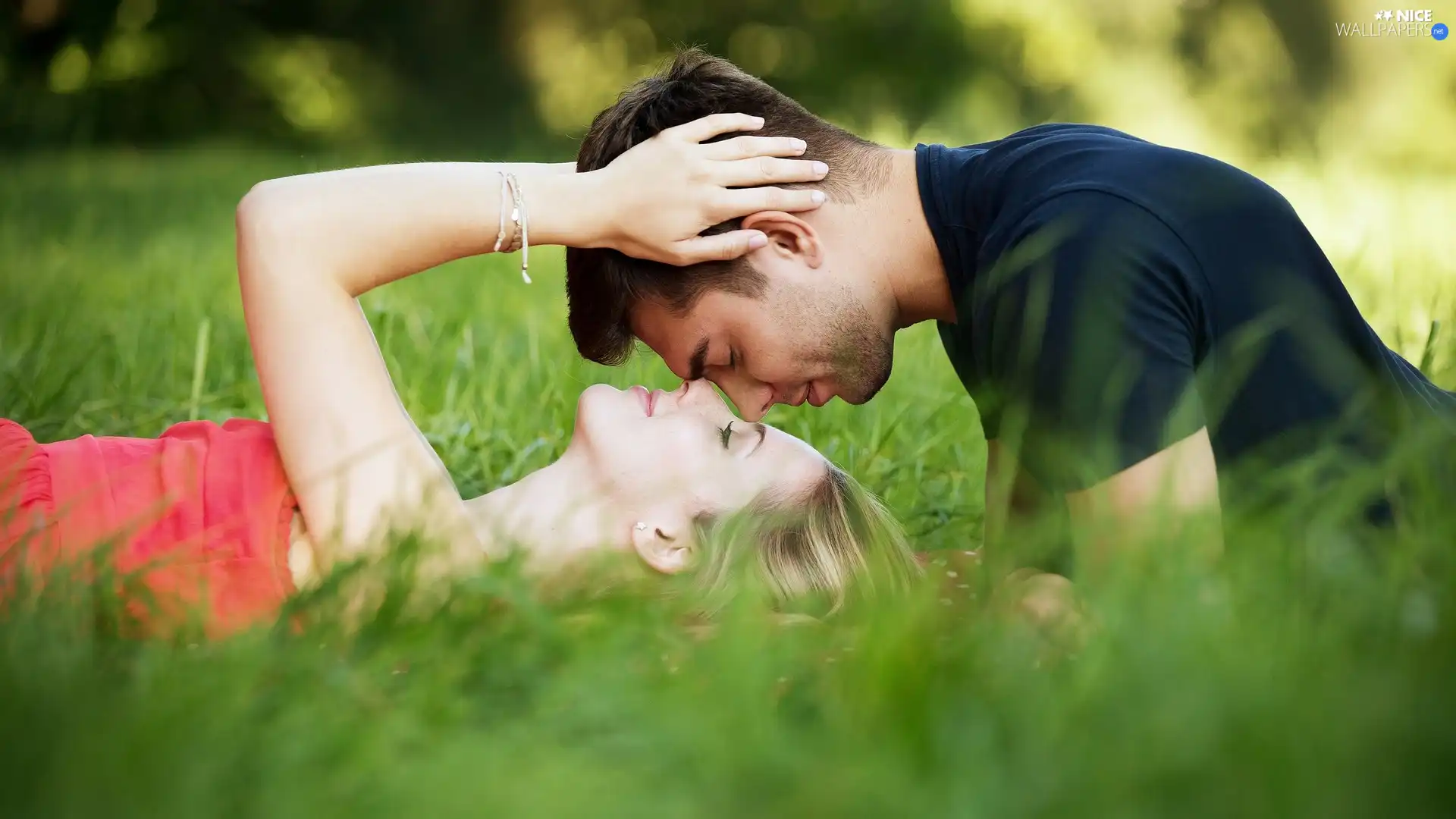 Women, love, grass, a man