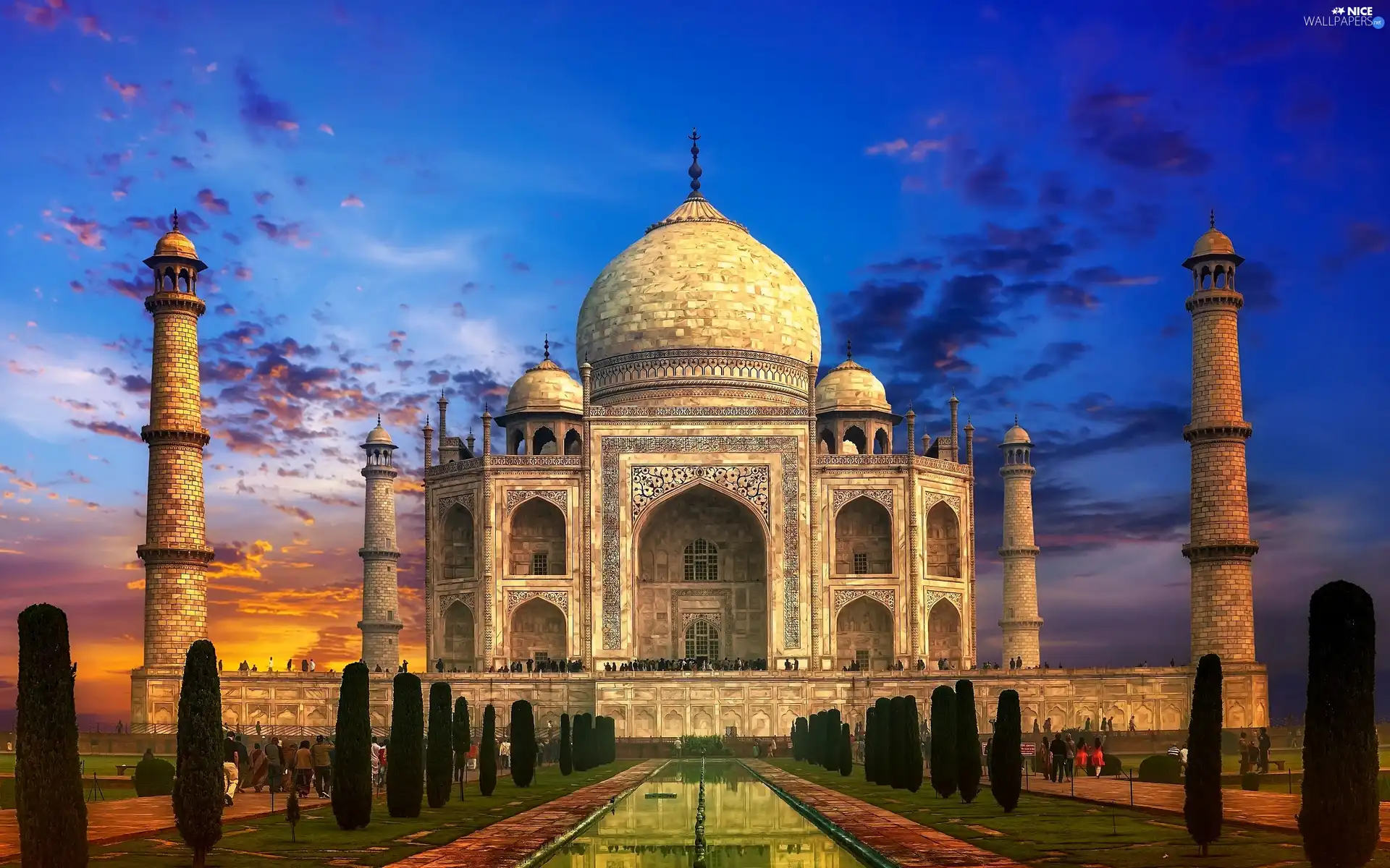 india, @, Great Sunsets, Garden, palace, Agra