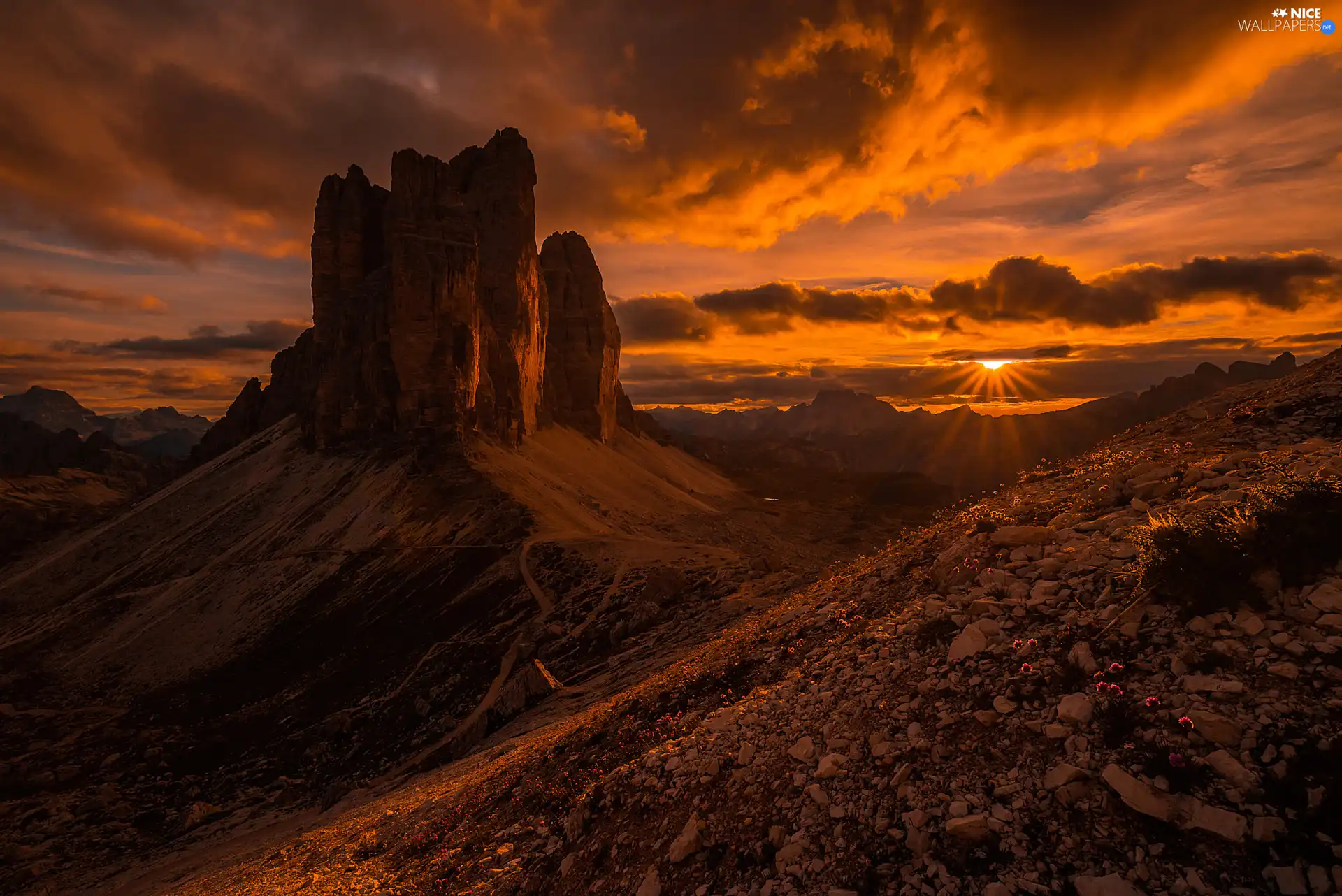 Italy, Mountains, Great Sunsets, Dolomites