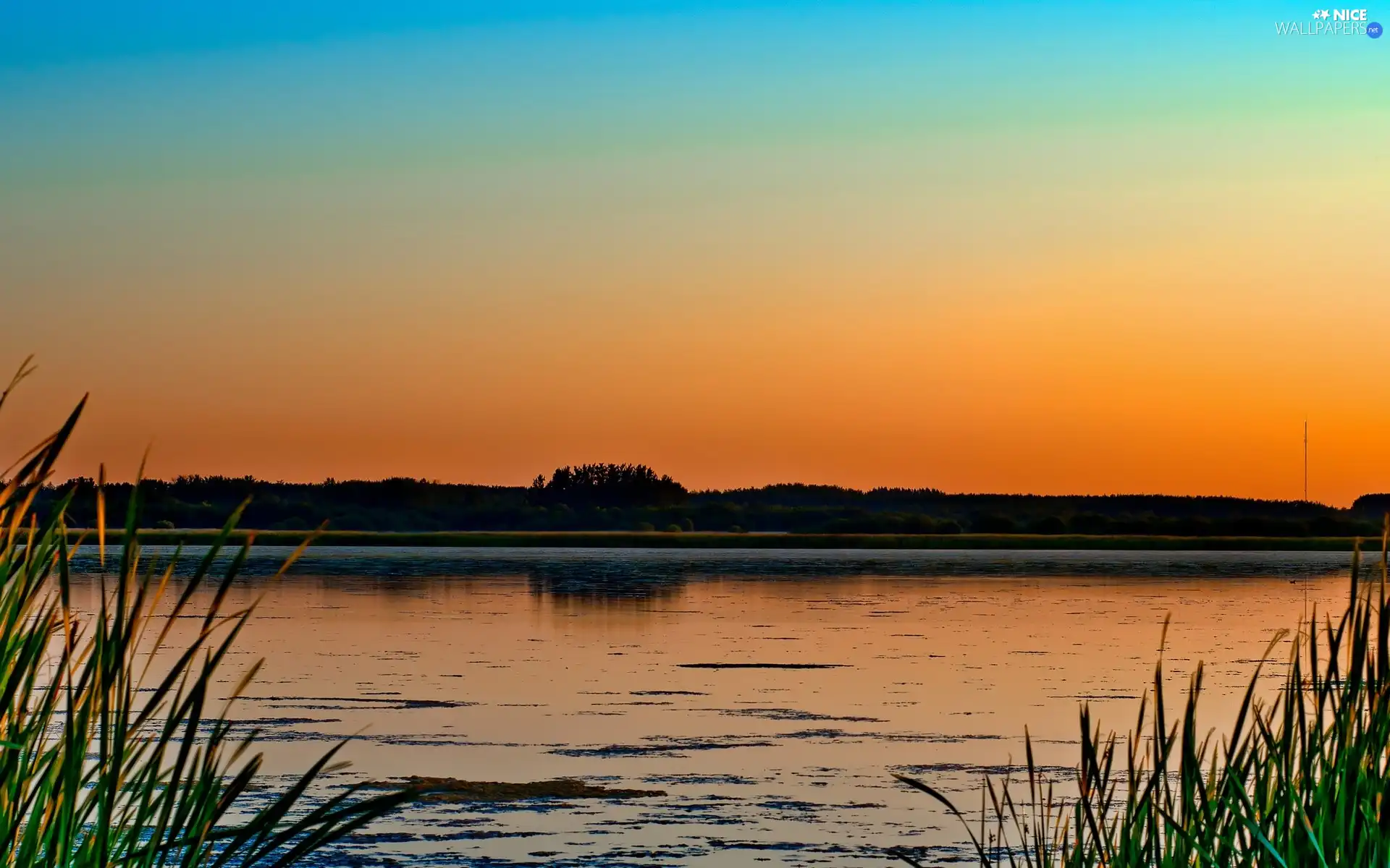 lake, Sky, Great Sunsets, beatyfull