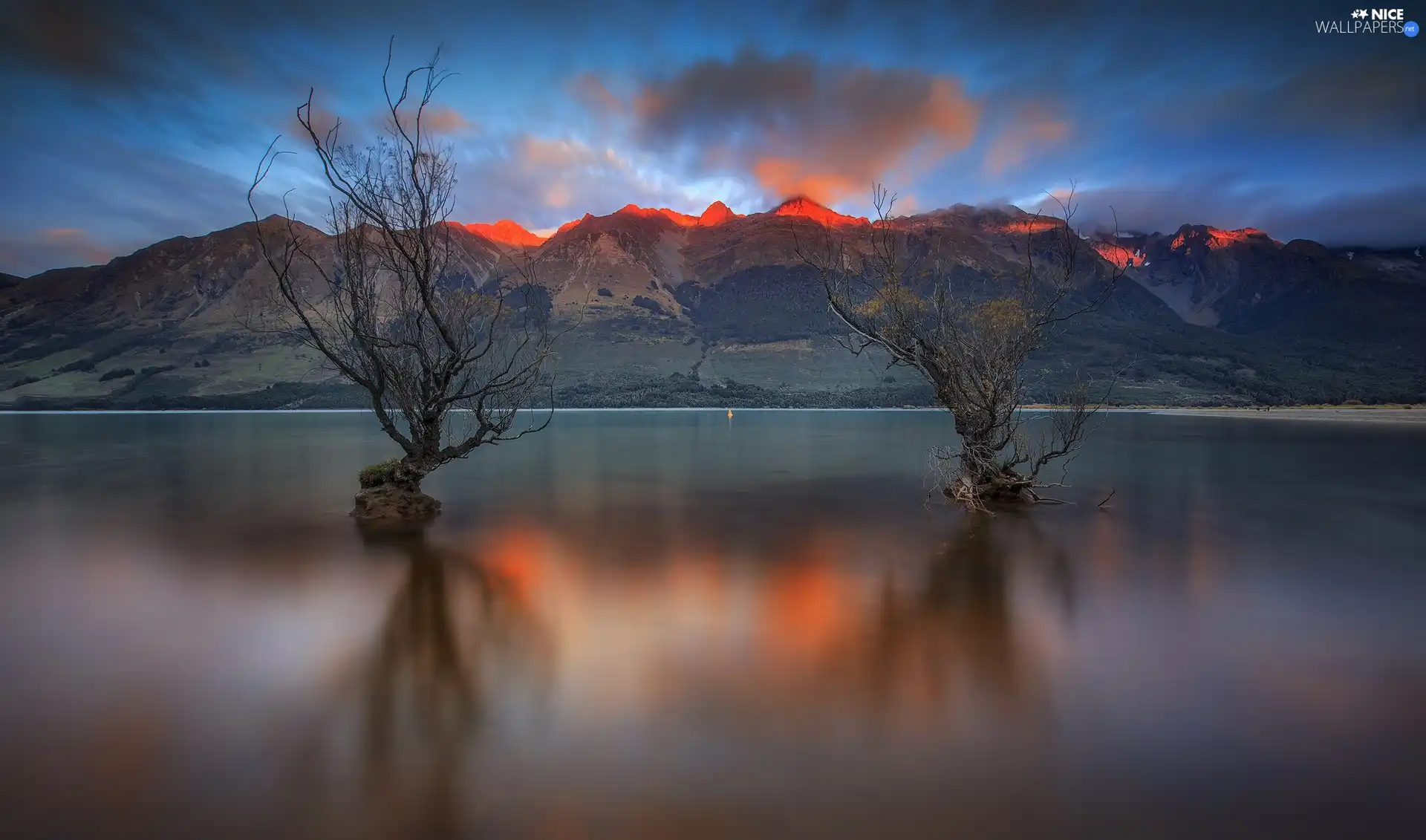 Great Sunsets, Mountains, trees, viewes, lake