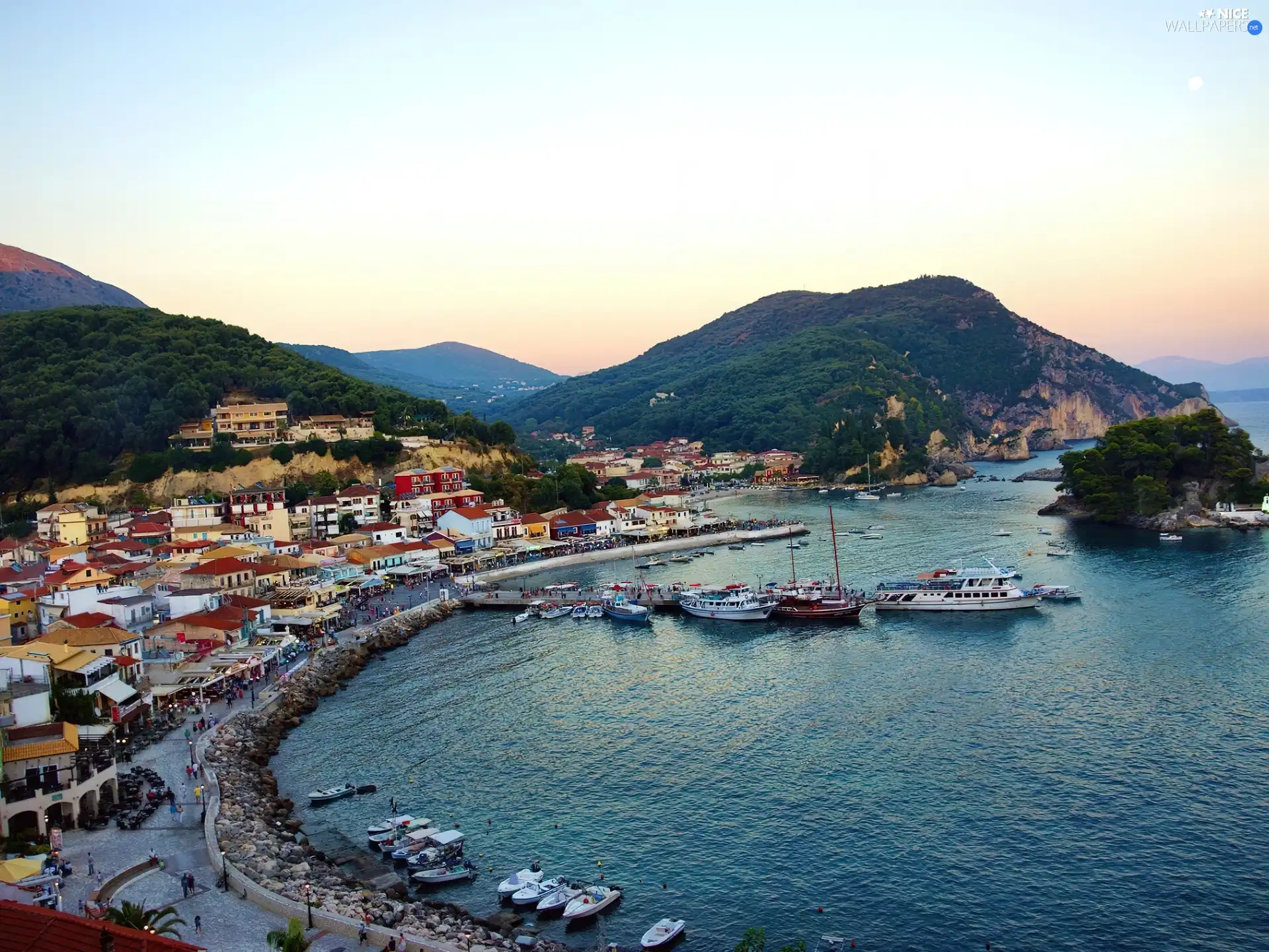 The Hills, Boats, Greece, sea