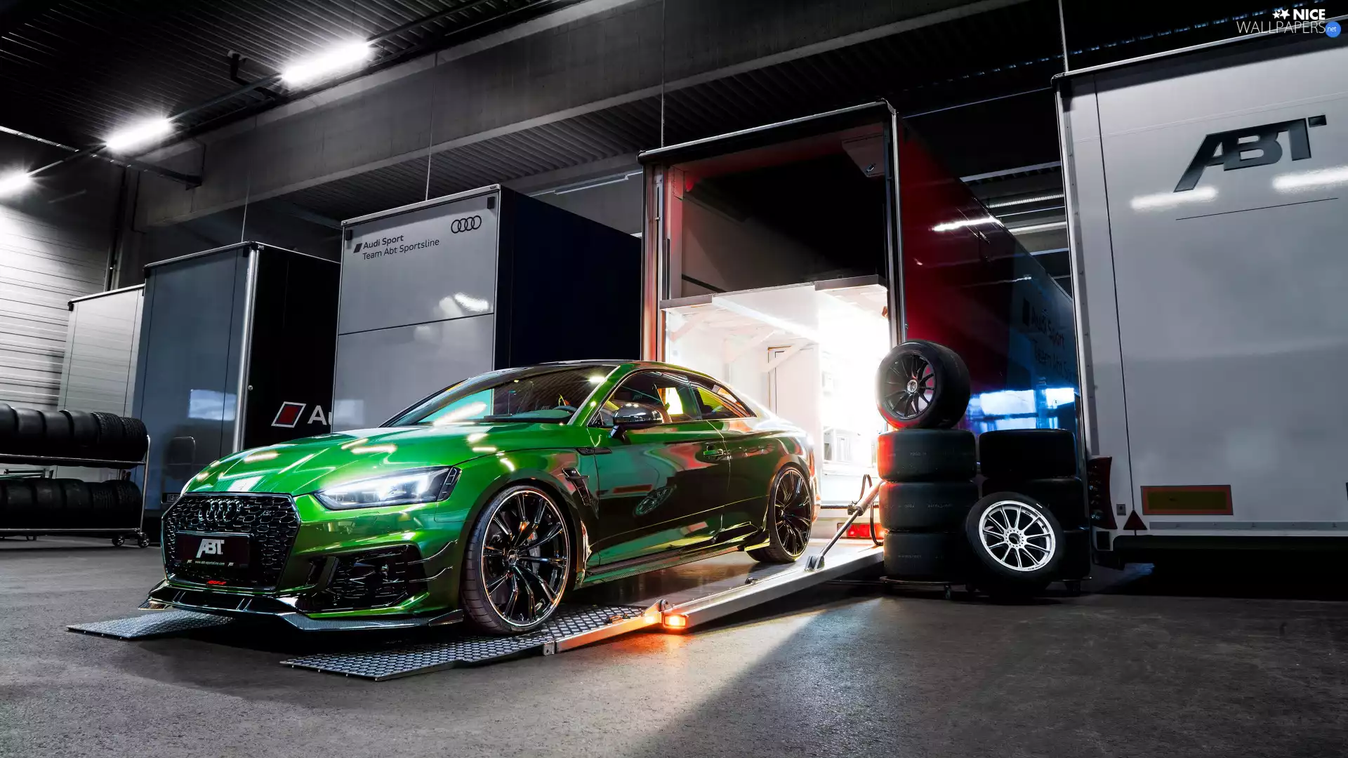 coupe, green ones, Audi RS5
