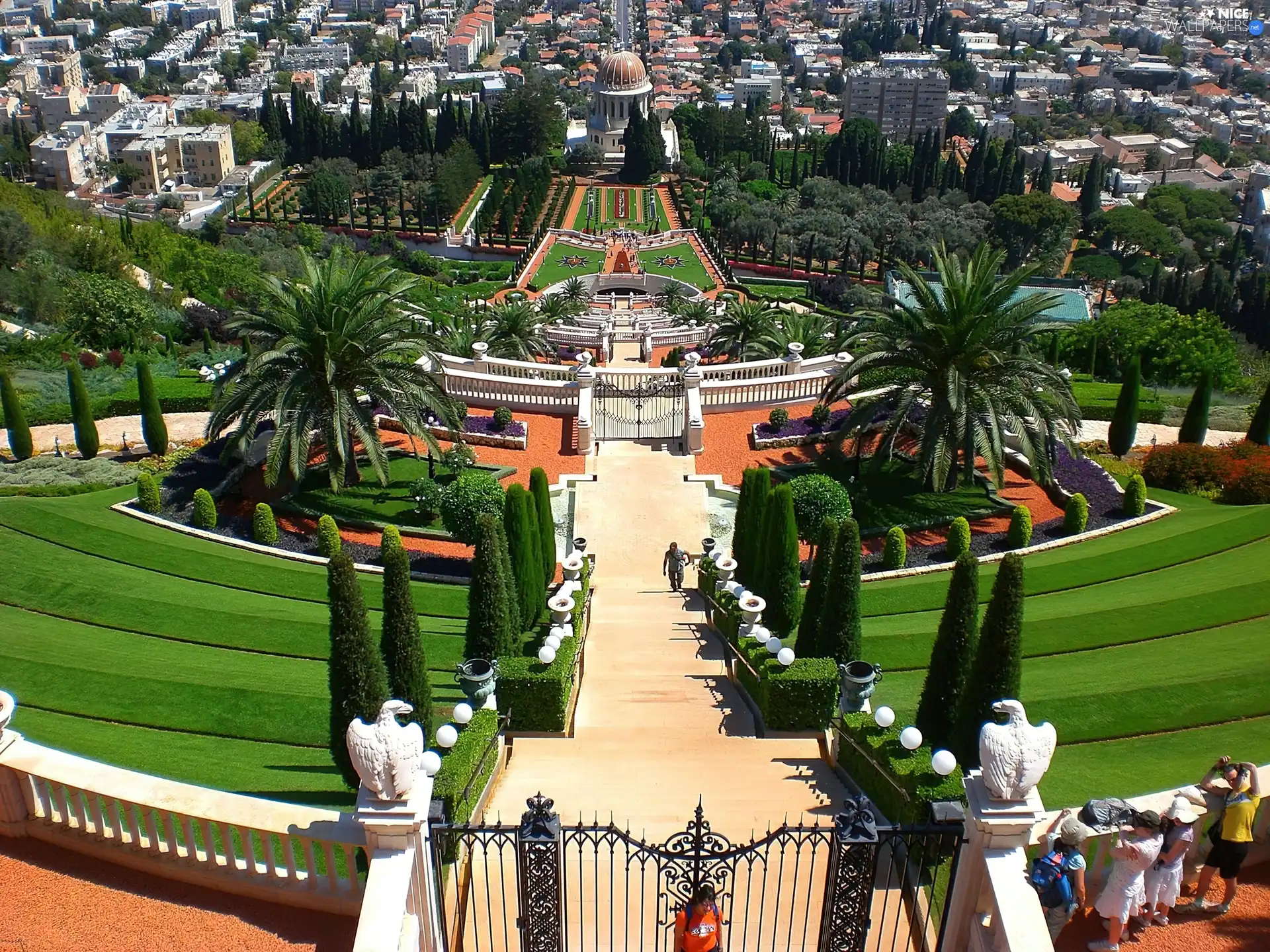 palace, Flower-beds, green, Garden