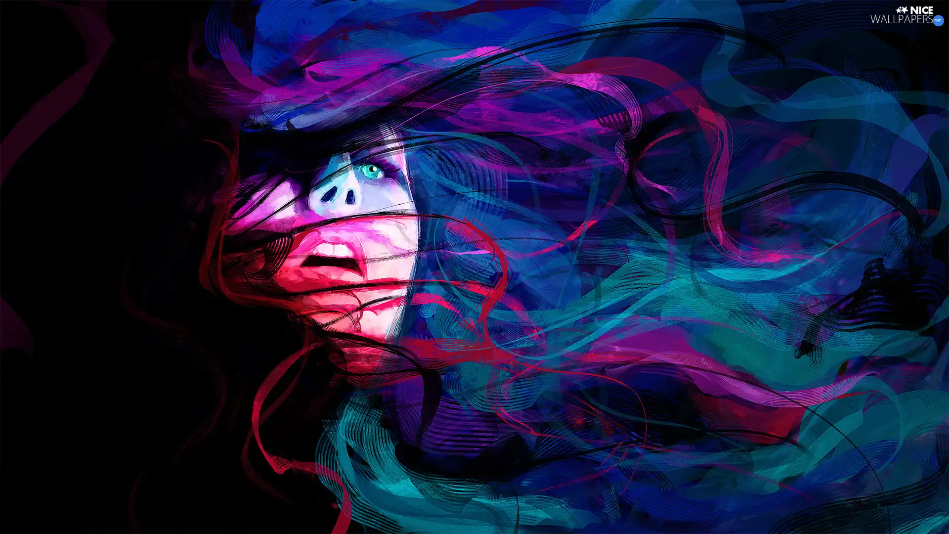 Women, color, Hair, 2D Graphics