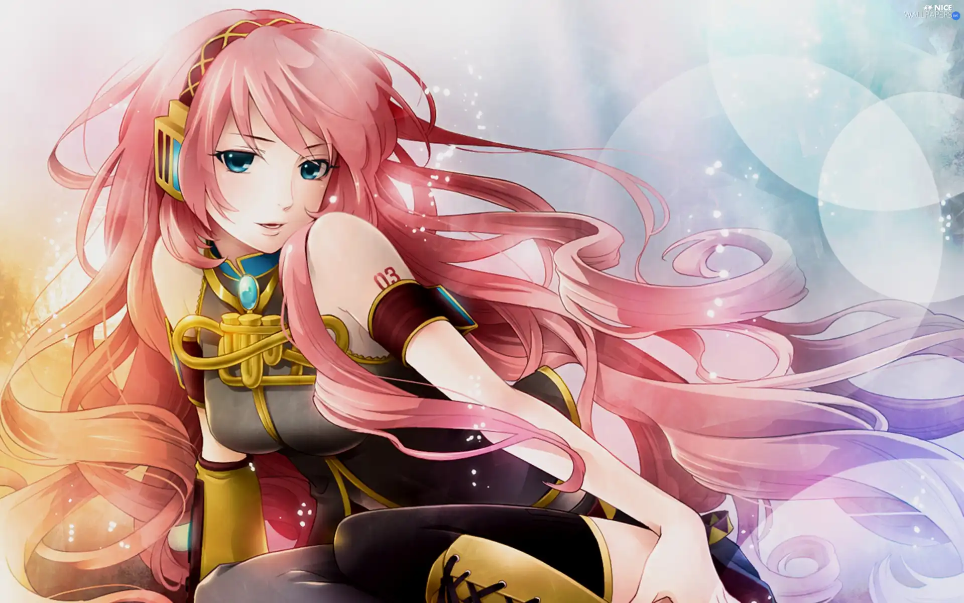 Megurine Luka, Pink, Hair, medallion