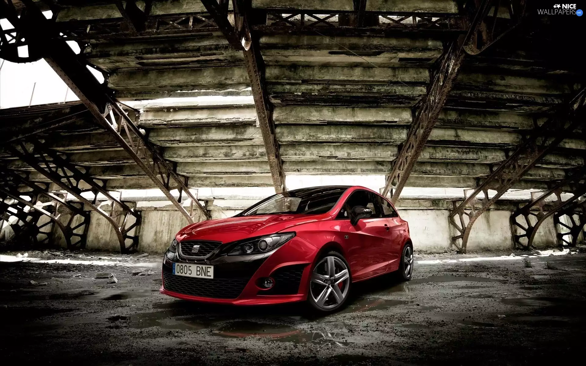 Red, Seat, wheels, hall, Big, Ibiza