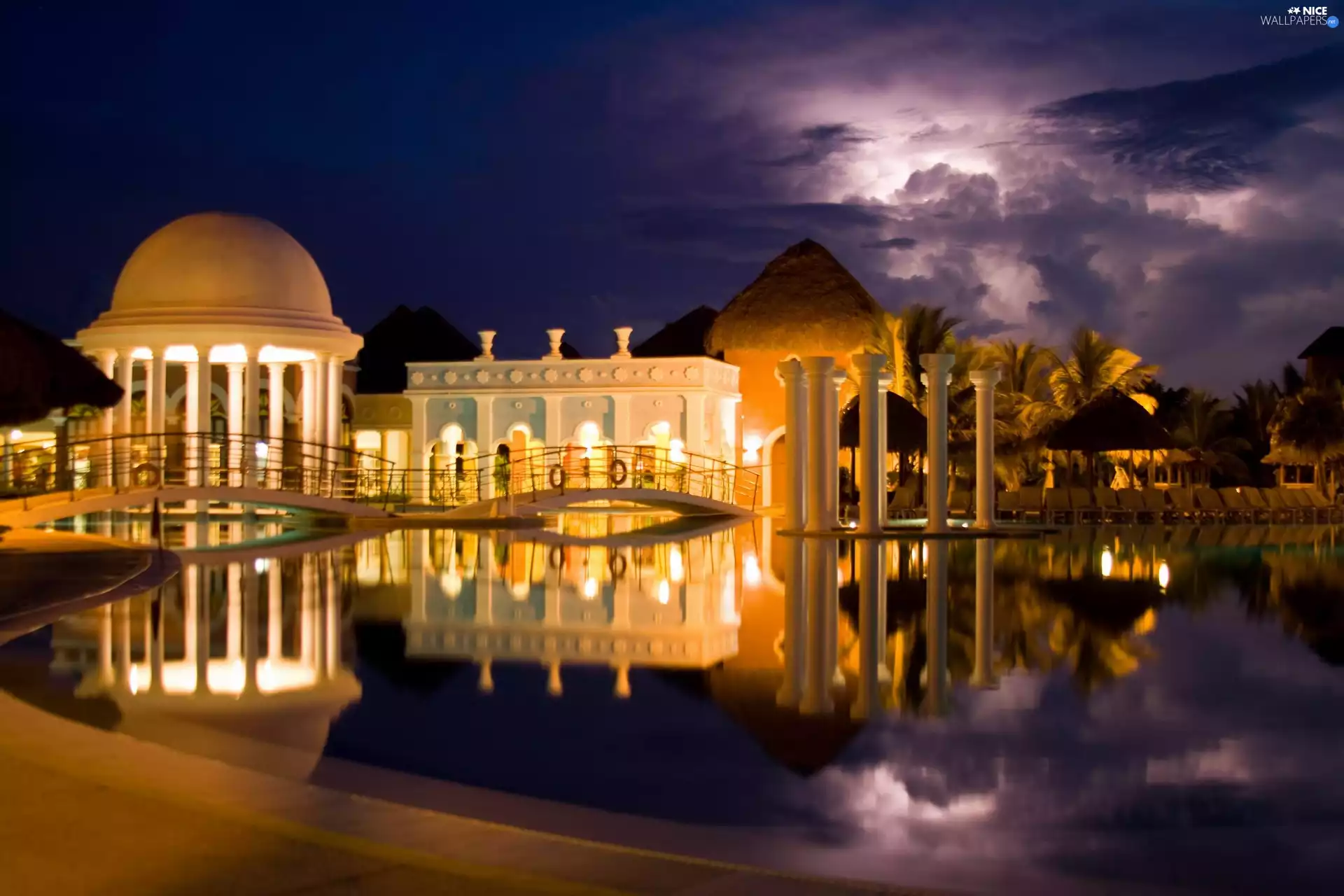 Hotel hall, Pool, Palms, Iberostar