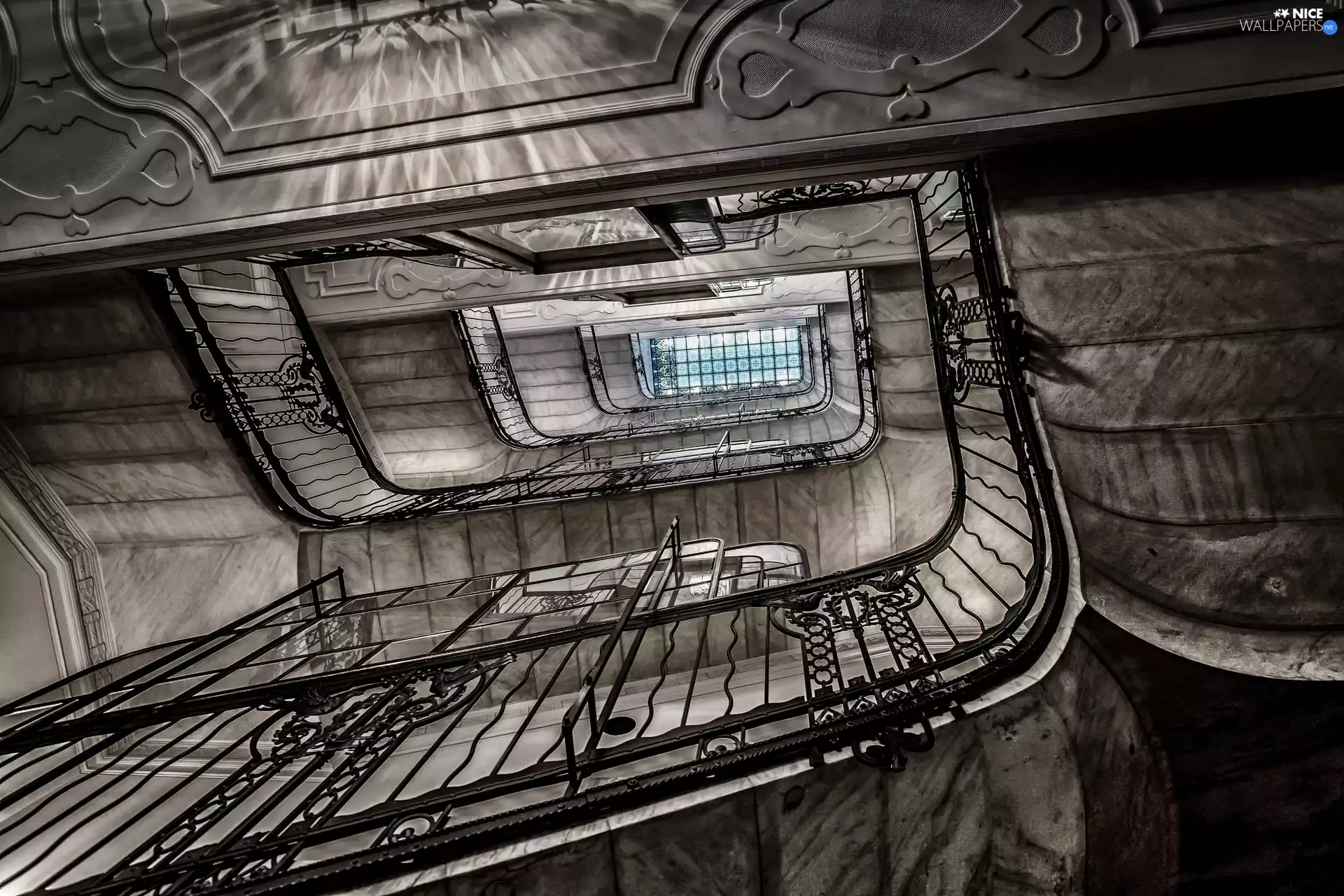 railing, Stairs, Staircase, Hall