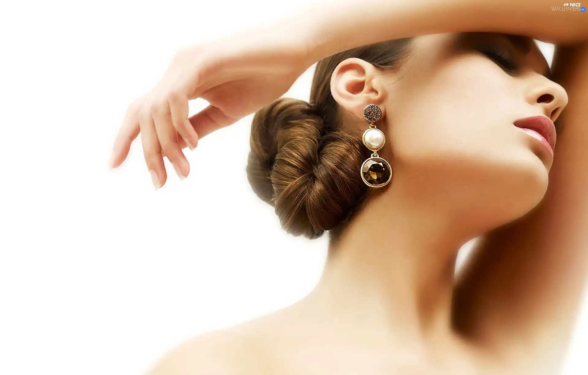 ear-ring, Women, hand