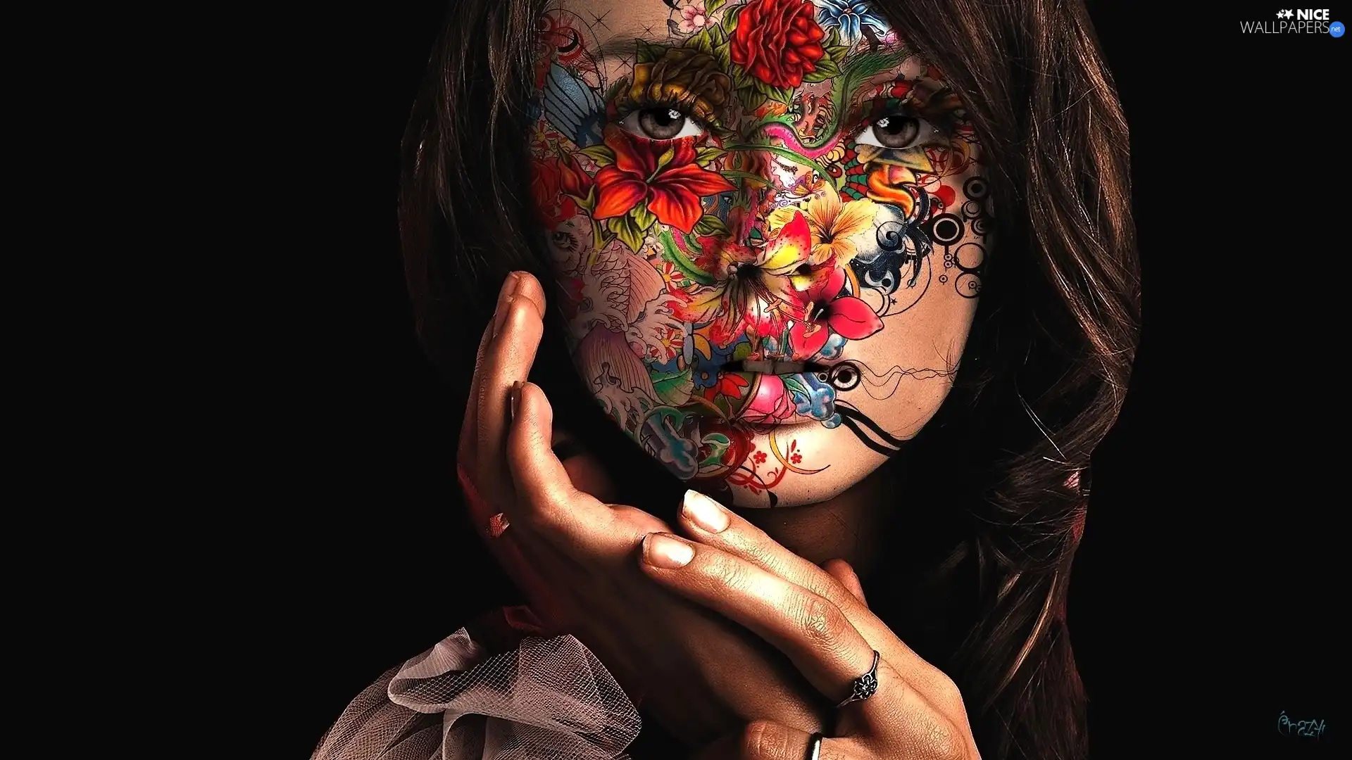 hands, Women, Bodypainting