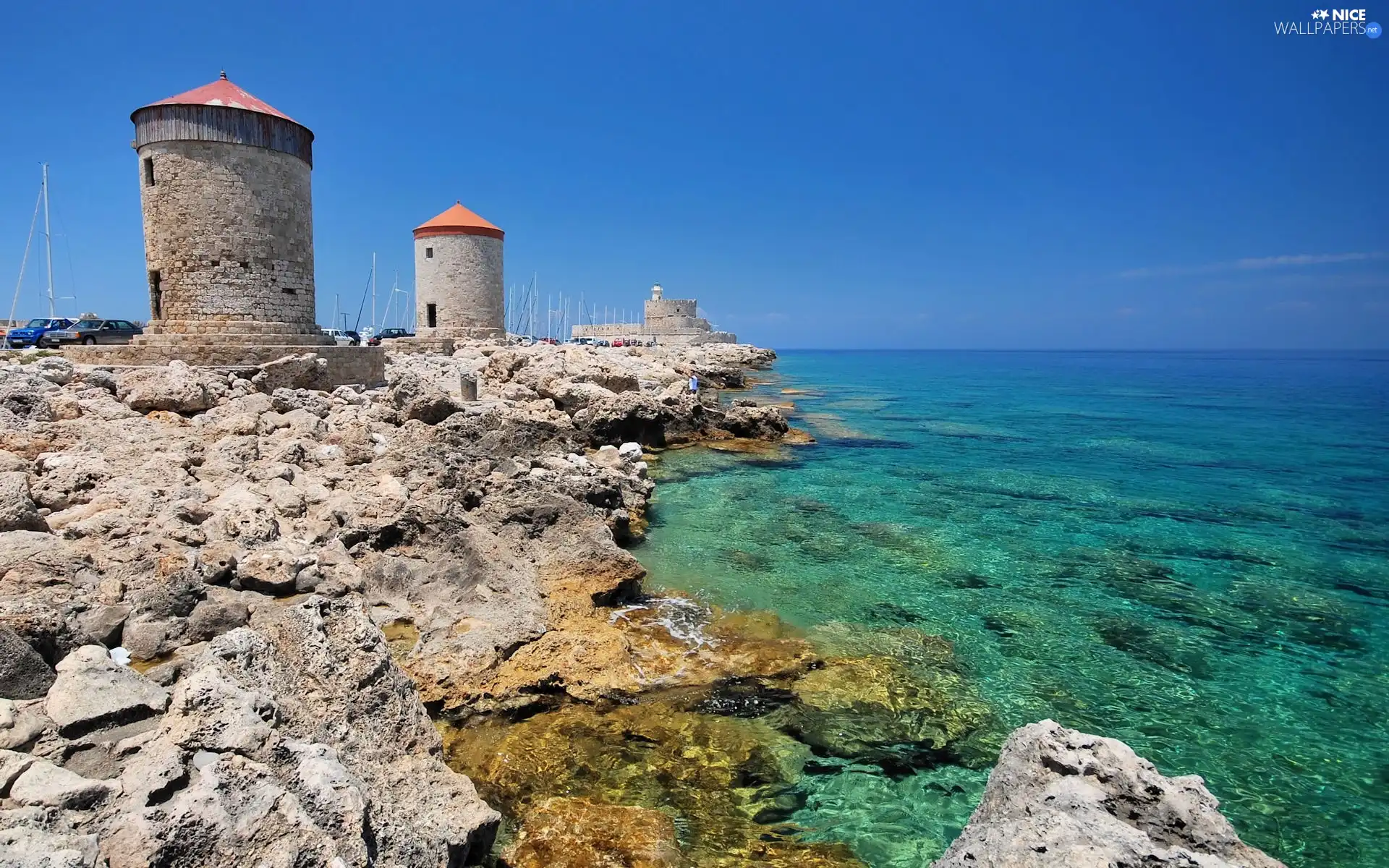 harbor, ##, Rodos, Mandraki, Greece