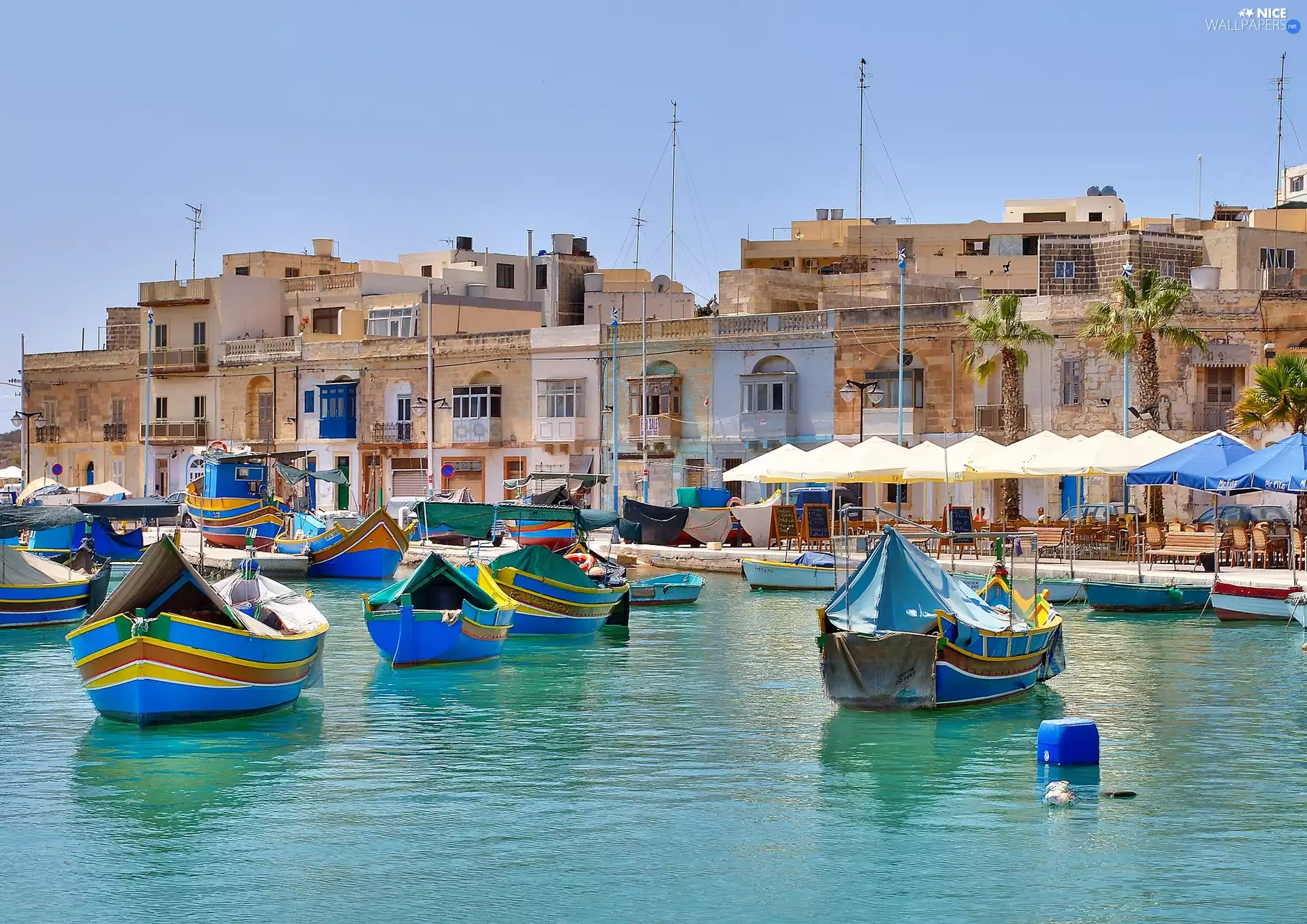 Malta, Harbour, Houses, Marsaxlokk City