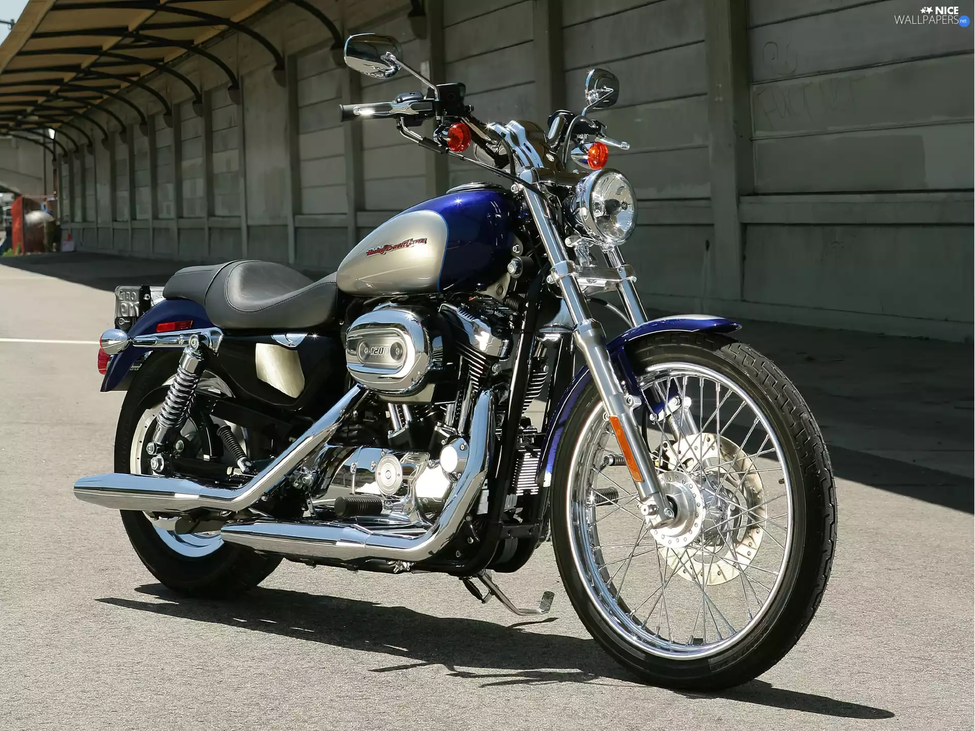 glare, Harley Davidson XL1200C, Mirrors