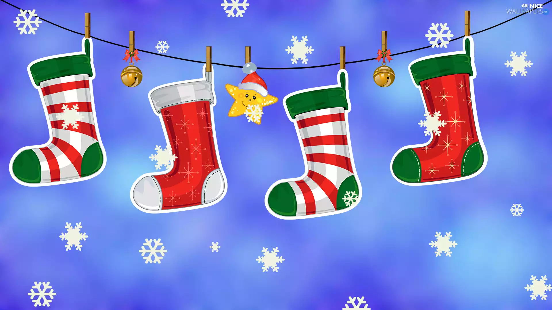 Thanksgiving, Santa Claus Hat, snow flakes, socks