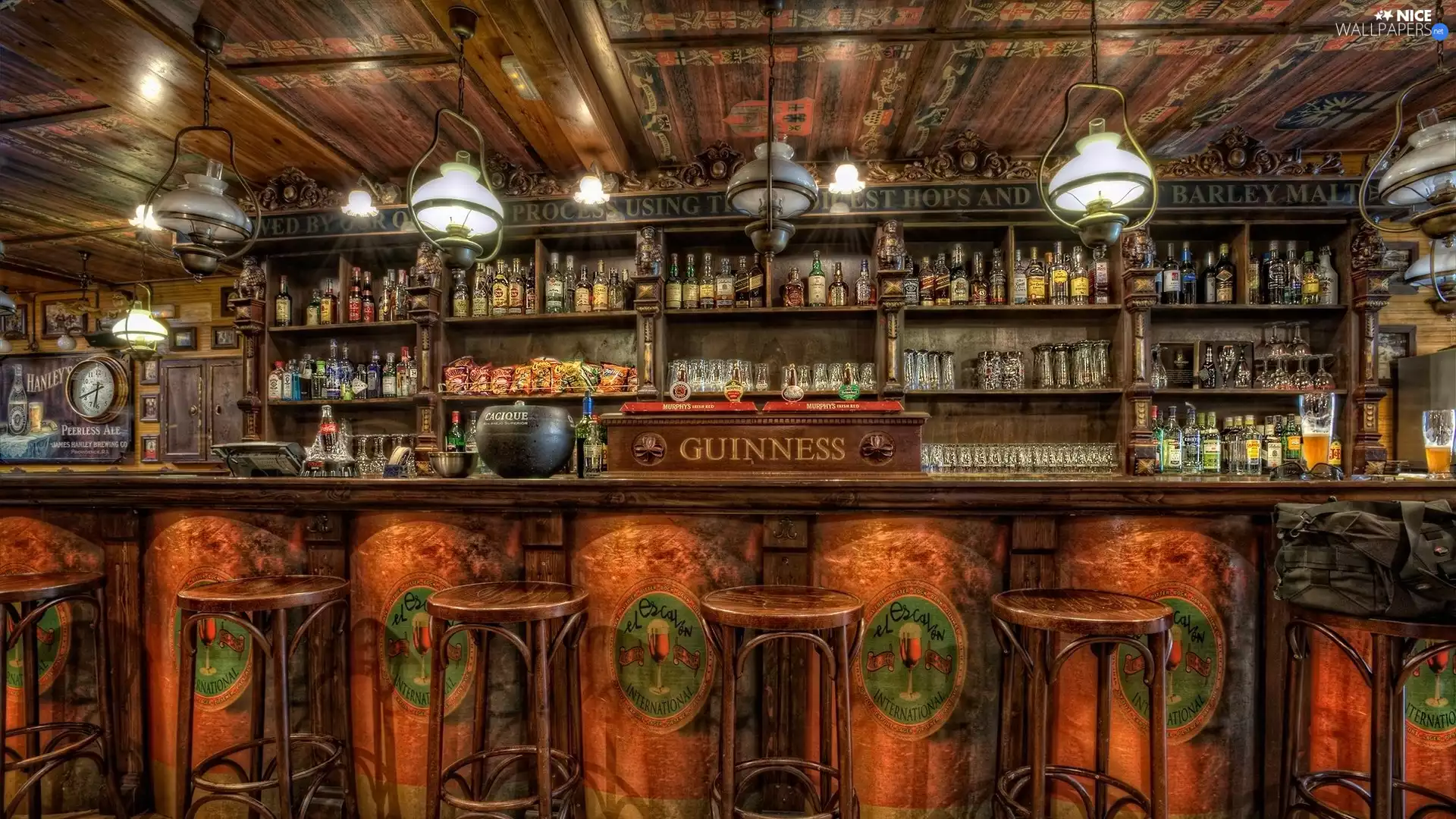 alcohols, HDR, interior, Bar, Local