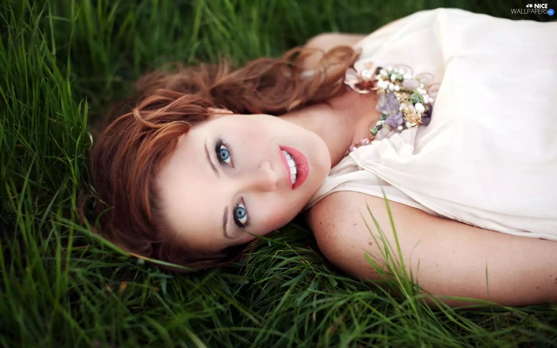 Smile, face, red head, Hair, girl