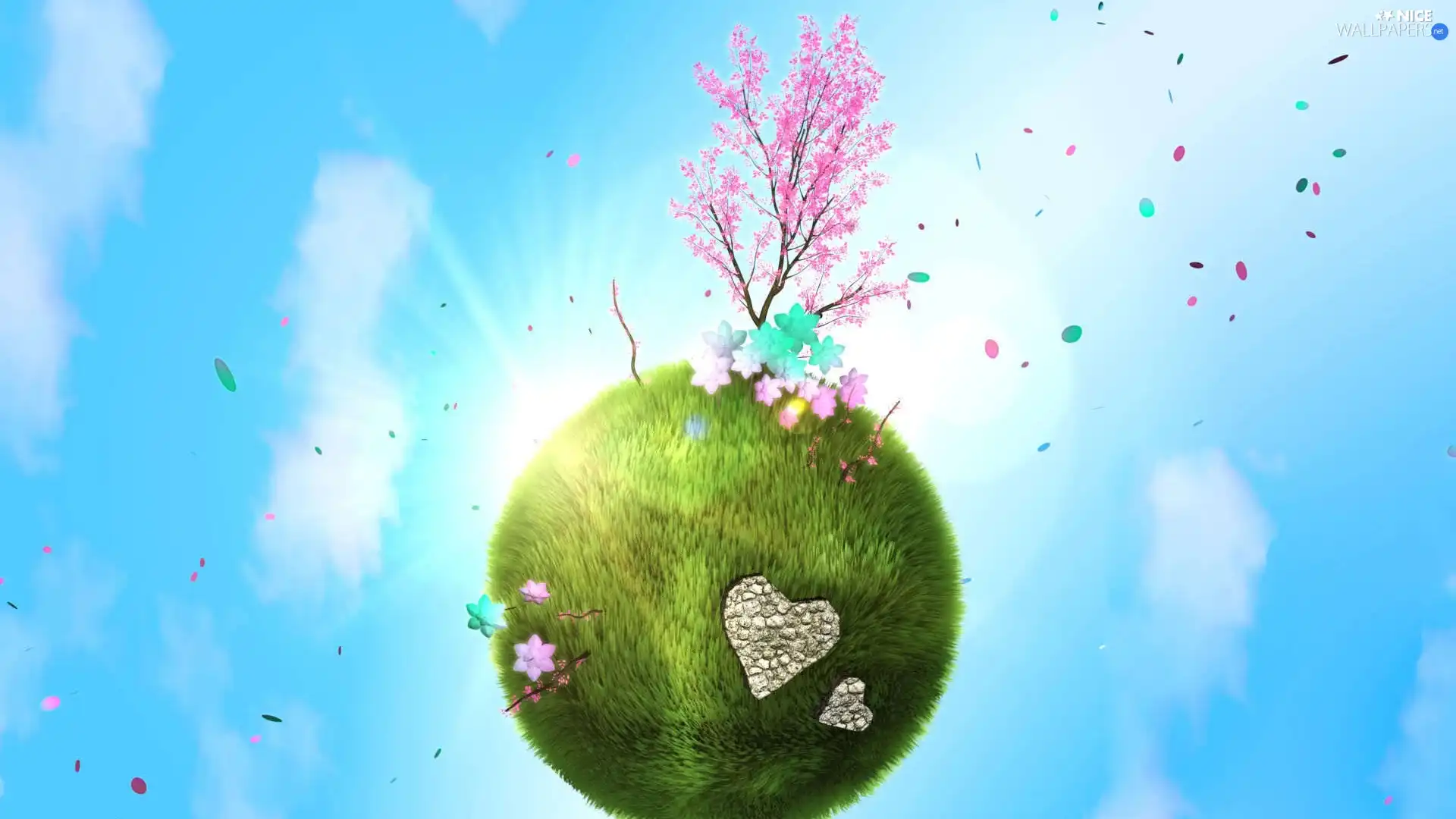 graphics, grass, heart, sapling