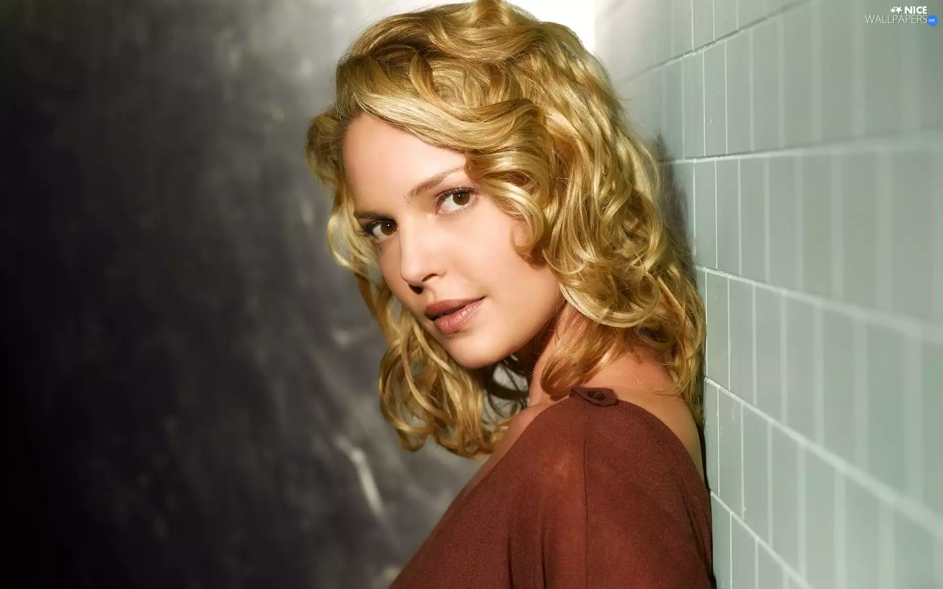 Katherine, Blonde, wall, Heigl
