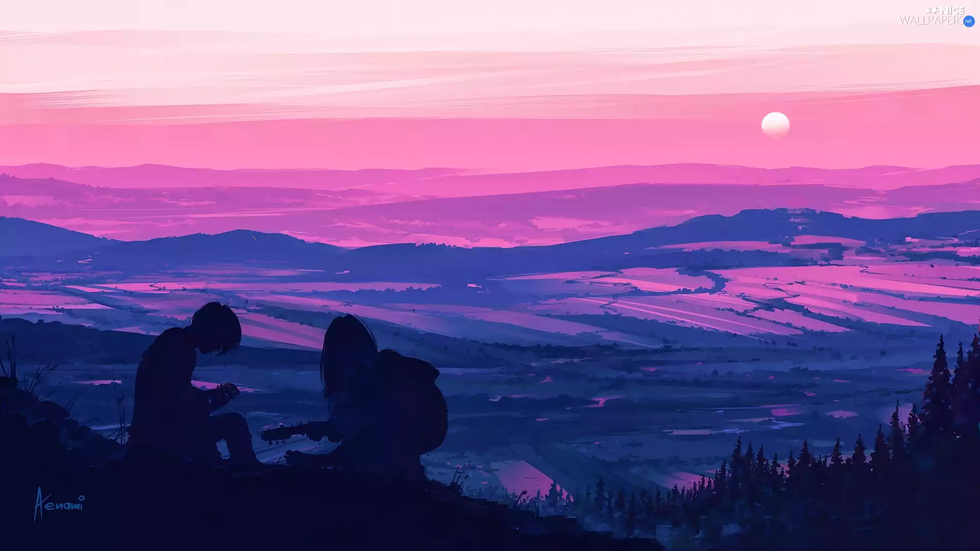 girl, Steam, The Hills, graphics, Guitar, boy